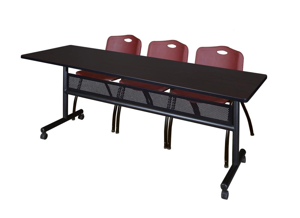 Regency MKFTM8424MW47BY Training Brown 4-Person Training Table (84-in W x 29-in H)