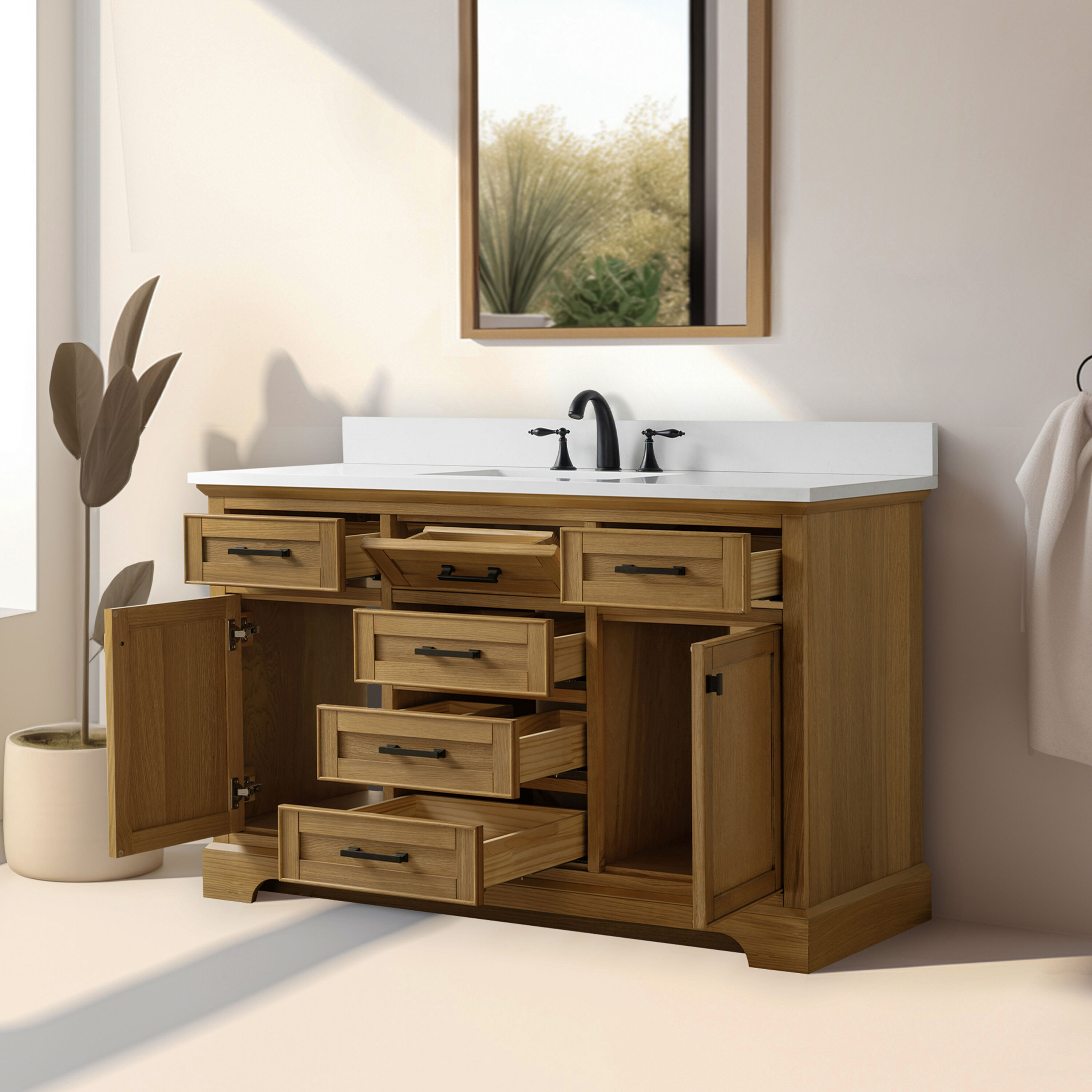 Design Element ML-54-OKV Bath-Vanity-Combo - View #3