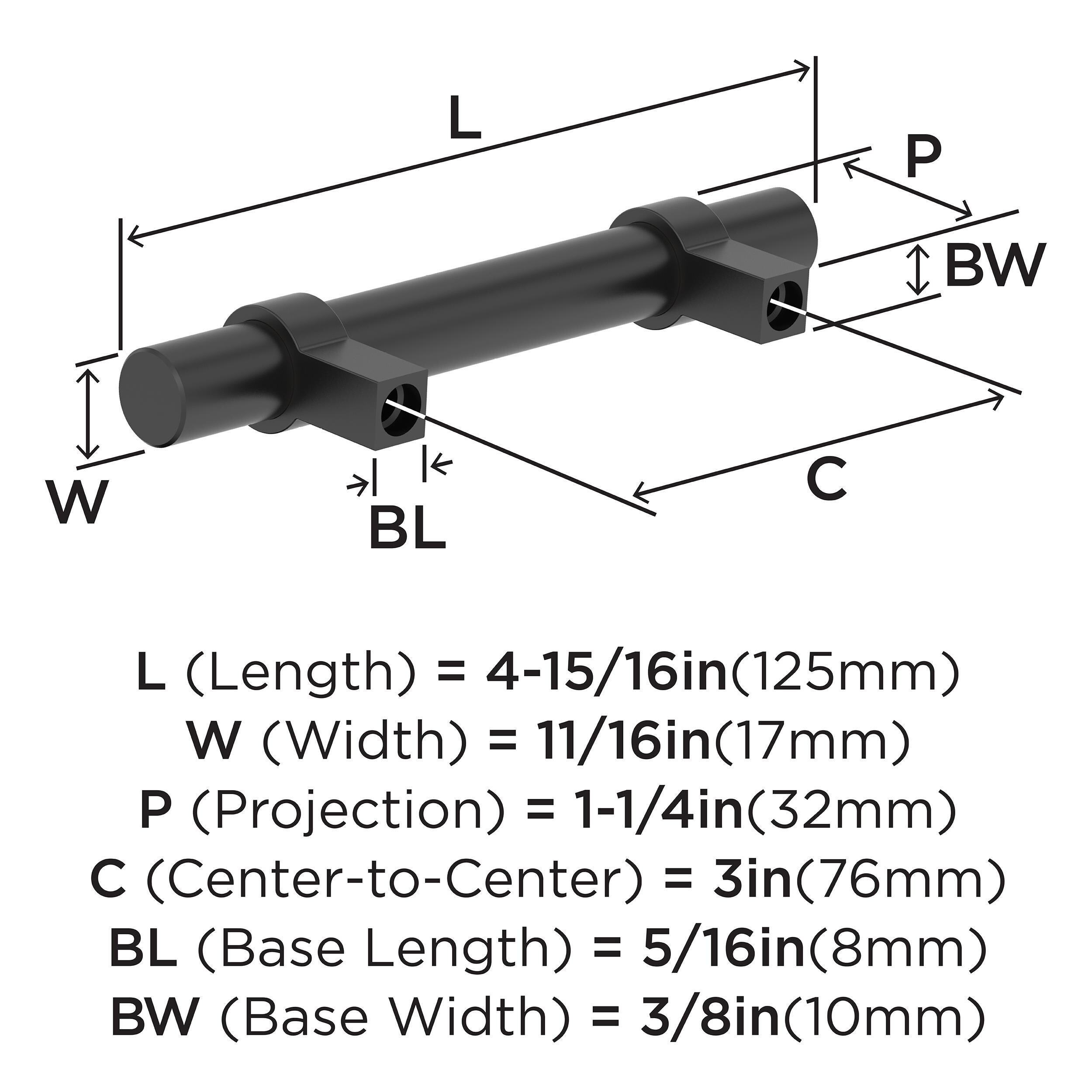 Amerock 25VMP37160MB Cabinet-Pulls - View #4