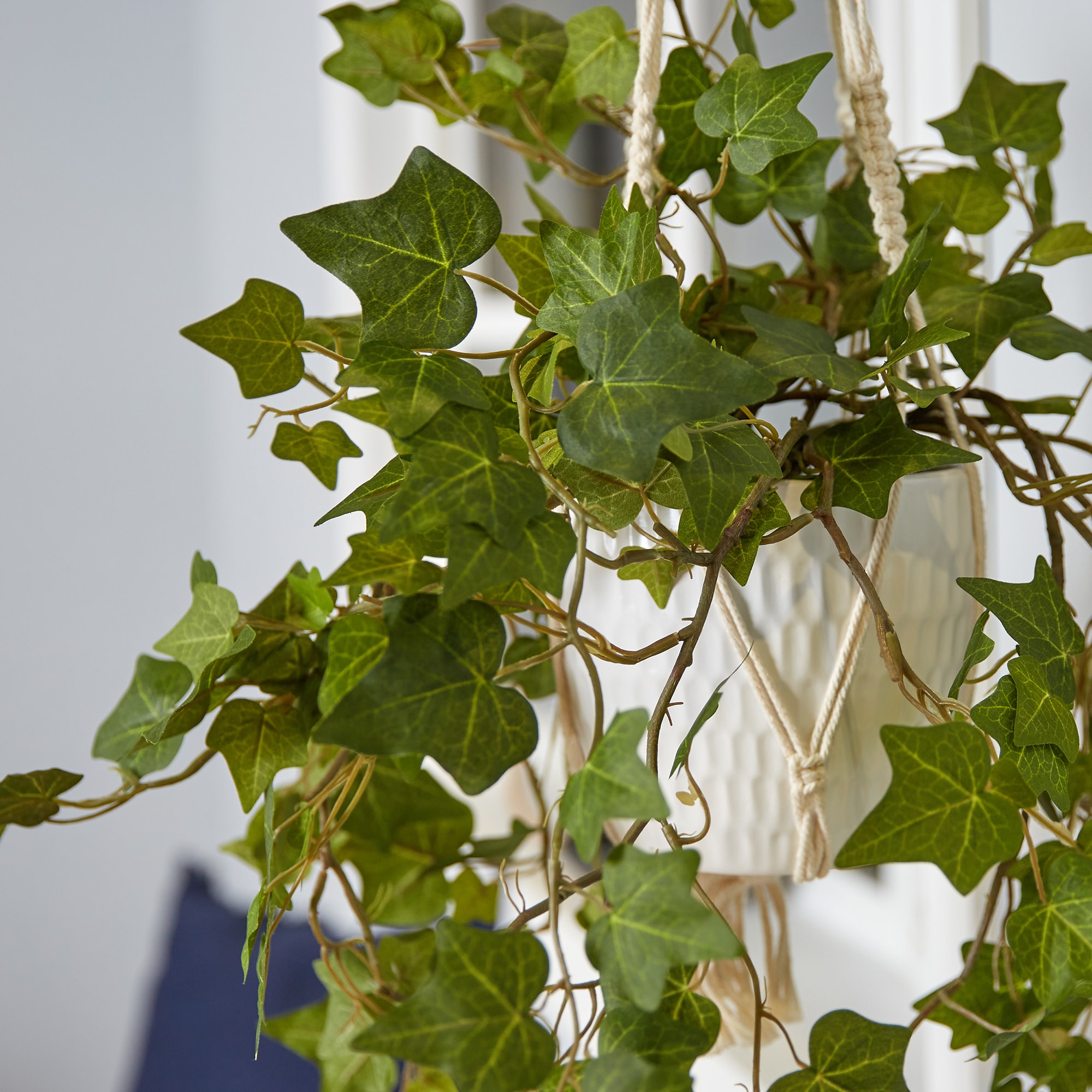 allen + roth 42.5-in White Indoor Hanging Artificial Ivy Artificial Plant  in the Artificial Plants & Flowers department at