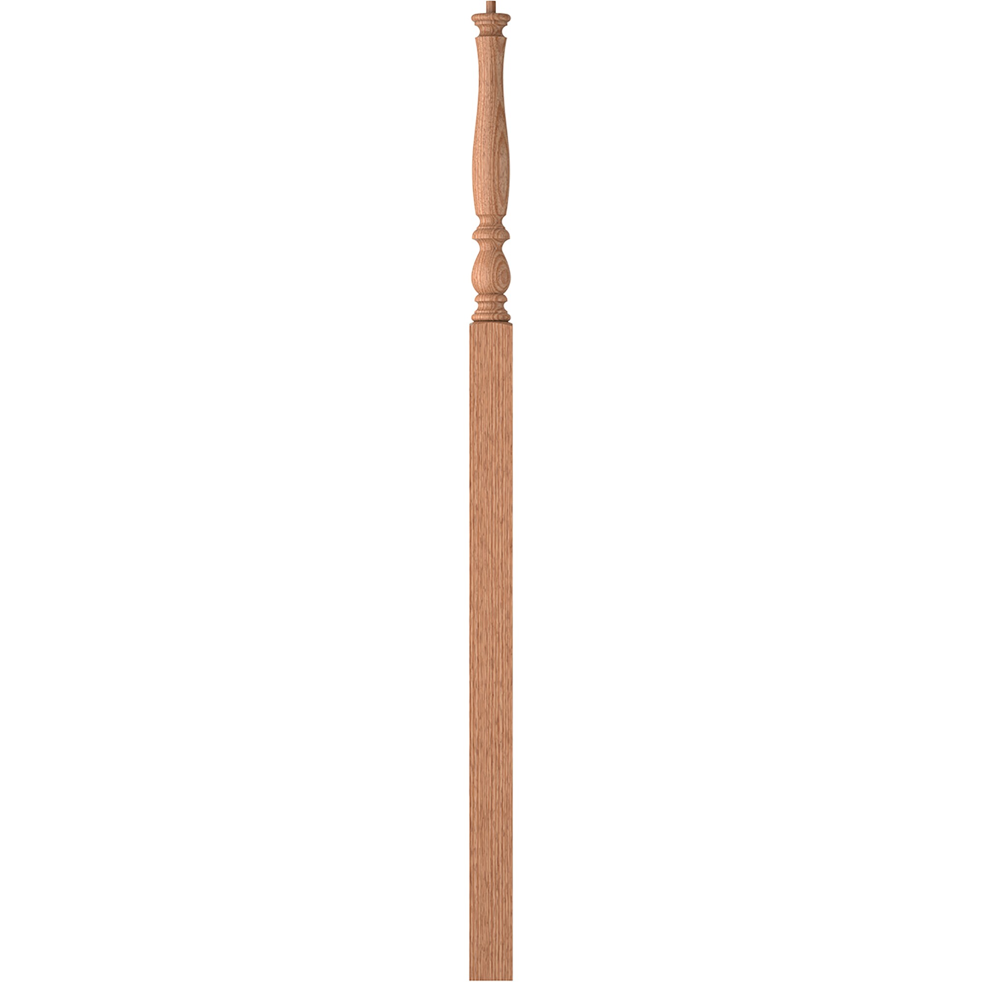 L.J. Smith Stair Systems LJP-3918-O Harbor 3.25-in x 73-in Unfinished Red oak Intermediate Stair Newel Post