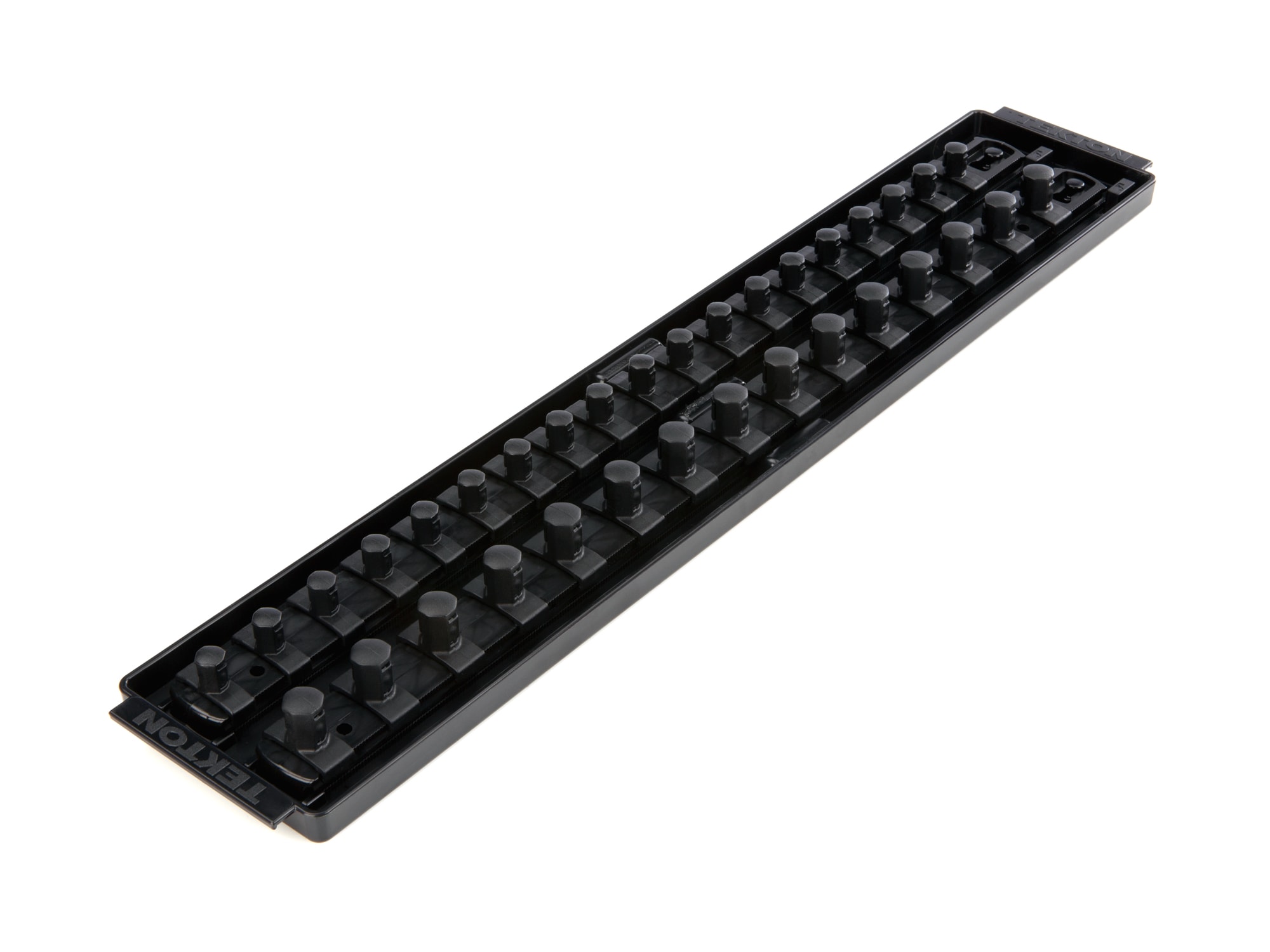 TEKTON OST73234 Black 3/8, 1/2 Inch Drive Socket Rails 18 Inch Storage tray