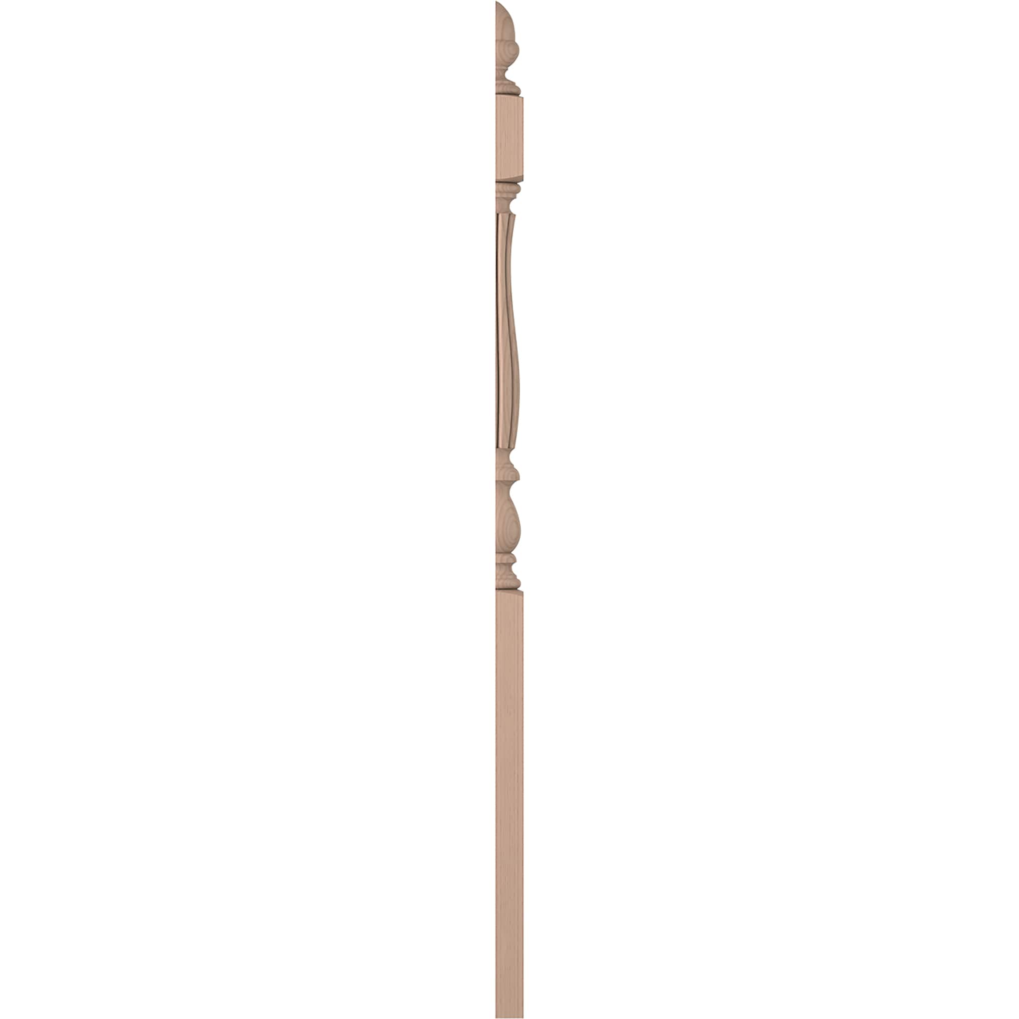 L.J. Smith Stair Systems LJB-3942 1-2-M 3.25-in x 57.75-in Unfinished Maple Stair Newel Post
