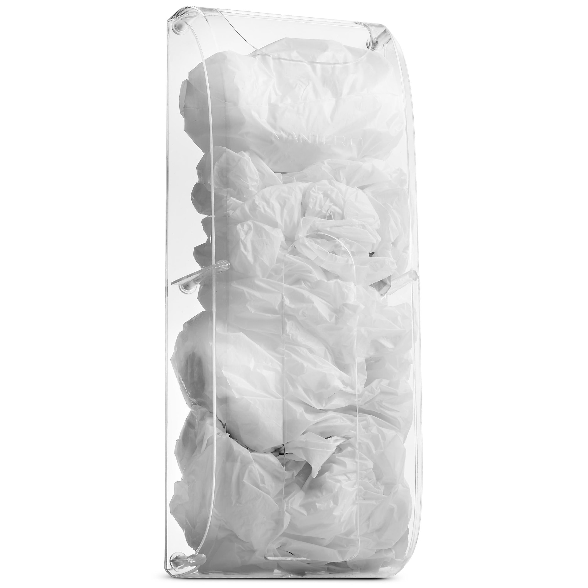 Manterio MNT-SBDPAC 6-Inches W x 15.5-Inches H x 3.5-Inches D 2 -Tier Cabinet-mount Acrylic Acrylic Bag organizer