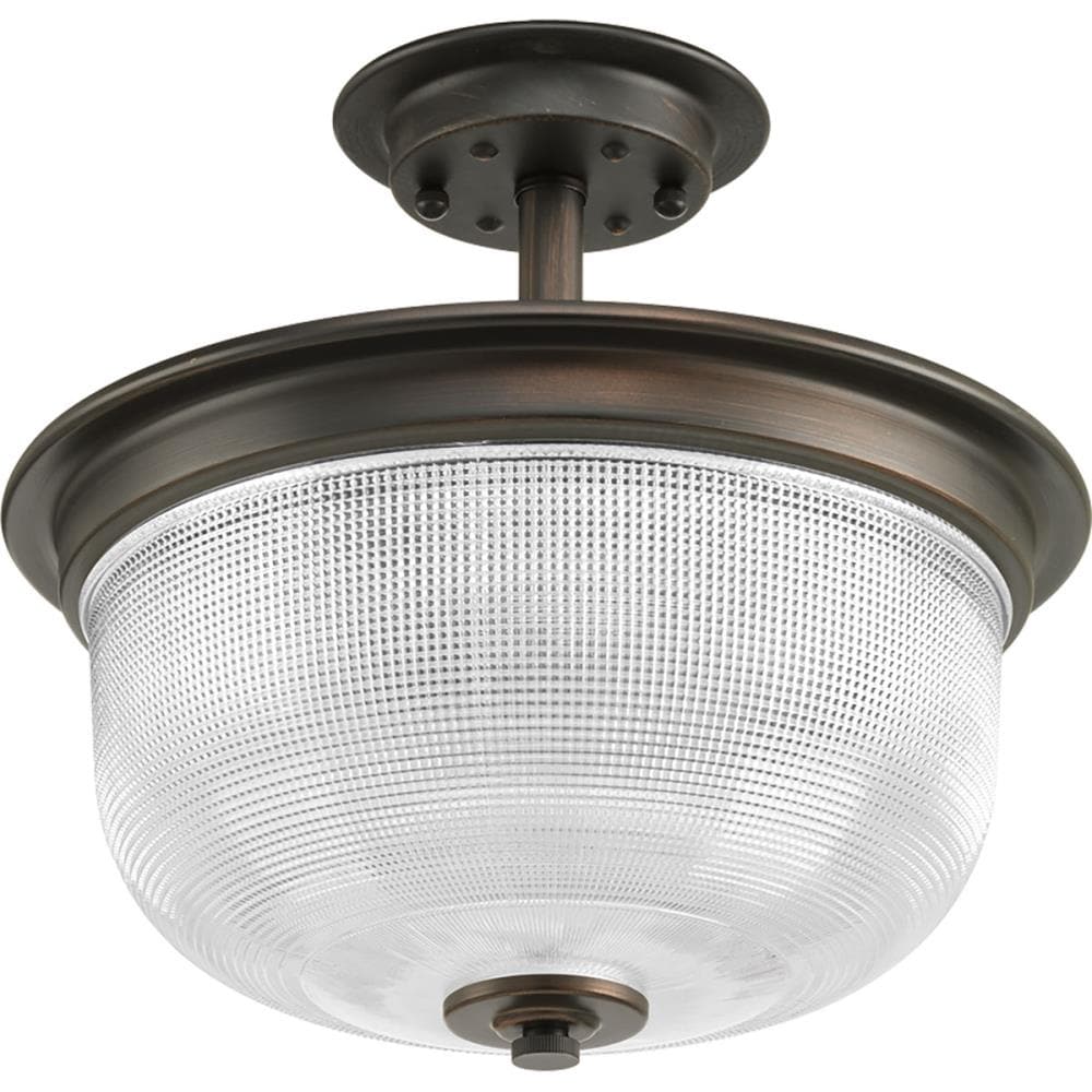 Progress Lighting P2334-74 Archie 2-Light 12.38-in Venetian Bronze Semi-Flush mount light