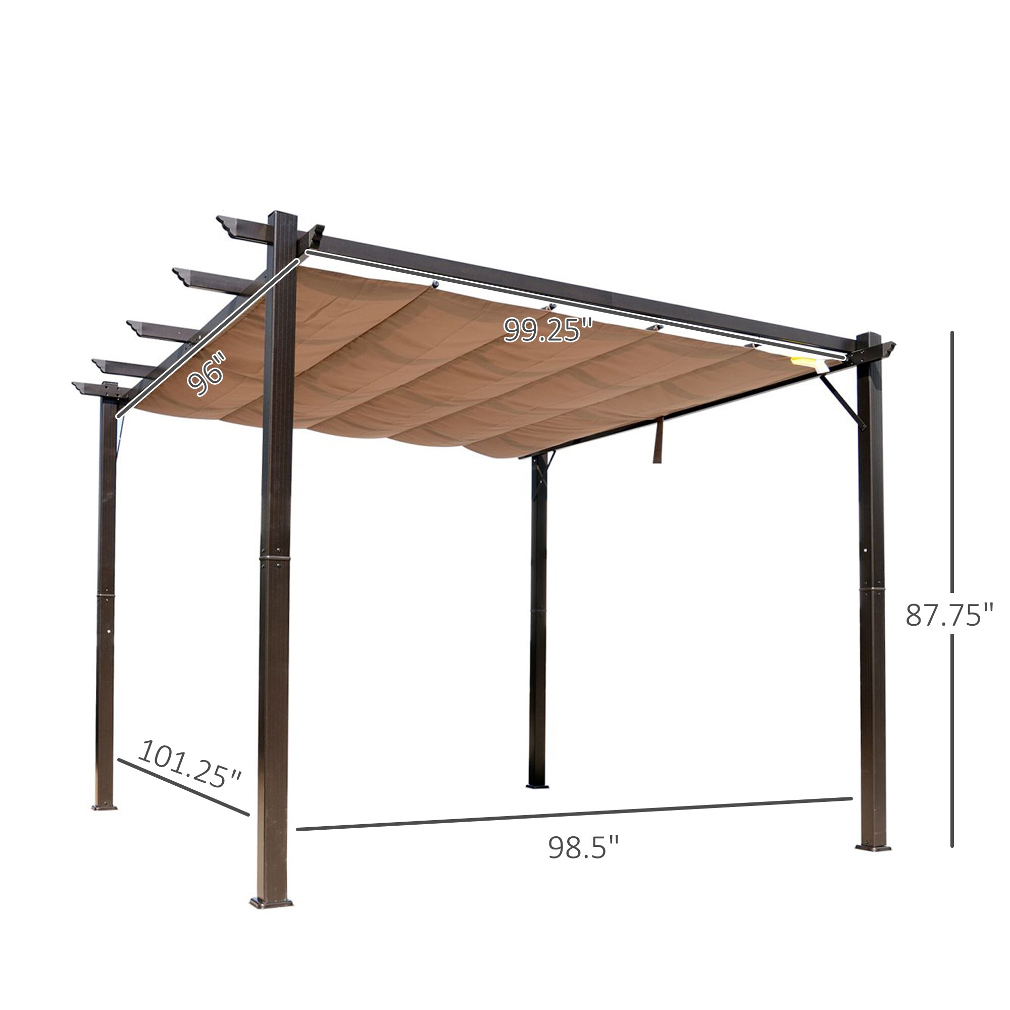 Outsunny 84C-054BN Wood-Resin-Gazebos - View #3