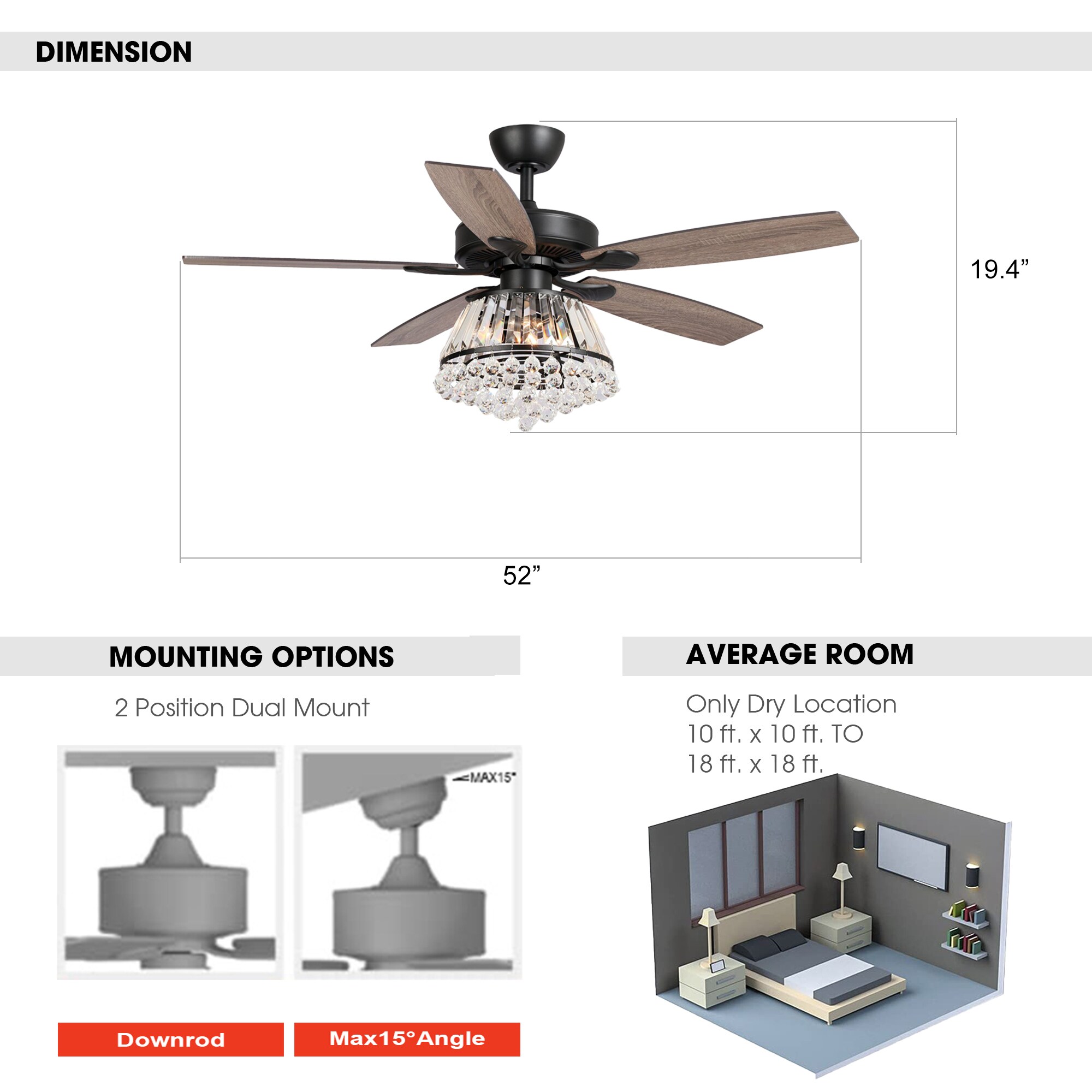 Parrot Uncle F6308110V Ceiling-Fans - View #12