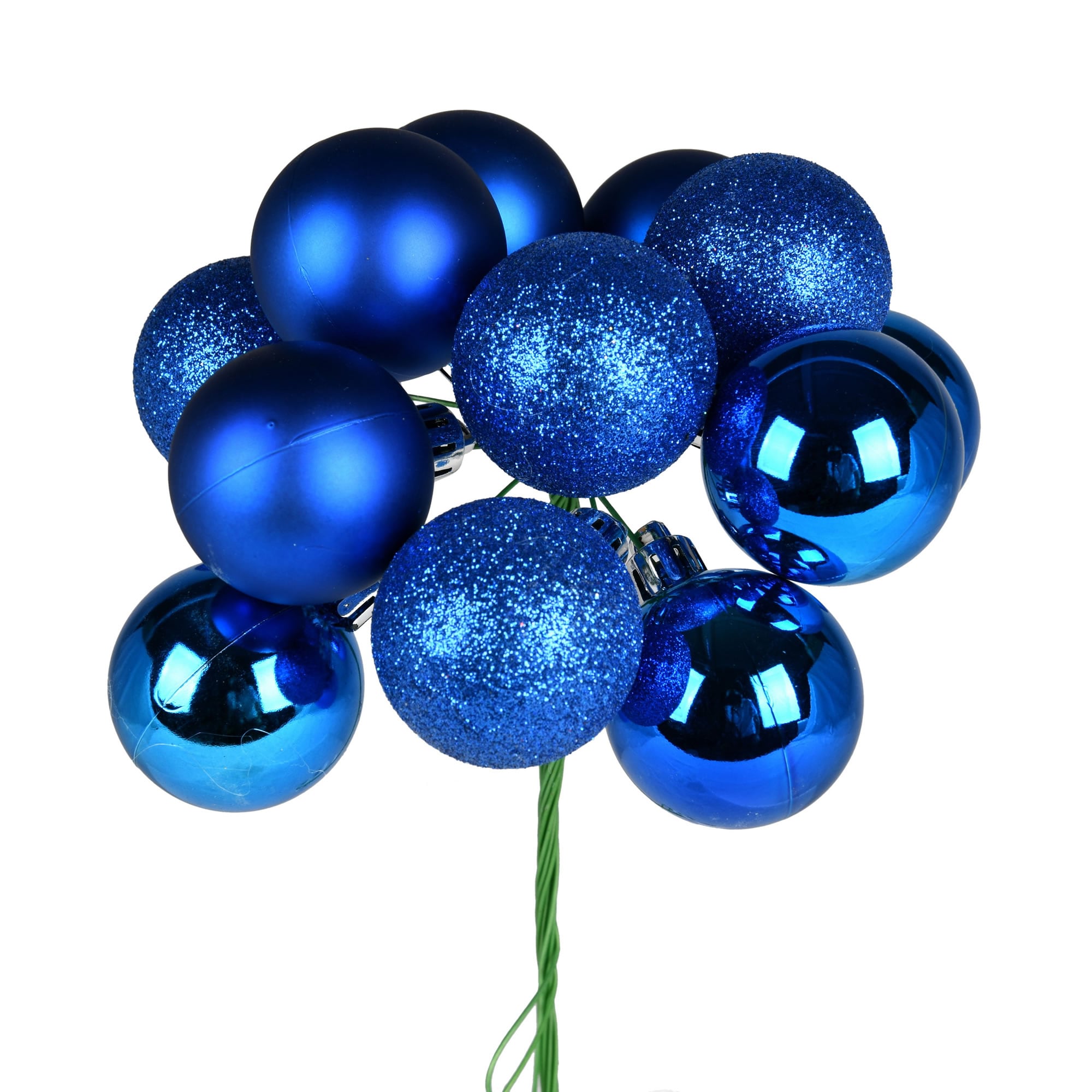 Vickerman N192502 4 -Pack Blue Ball Standard Indoor Ornament set Shatterproof
