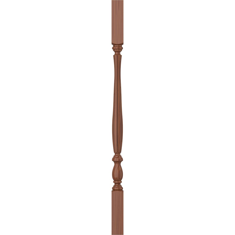 L.J. Smith Stair Systems LJF-2905-C 34 34-in x 1.75-in Unfinished Cherry Square Top Stair Baluster