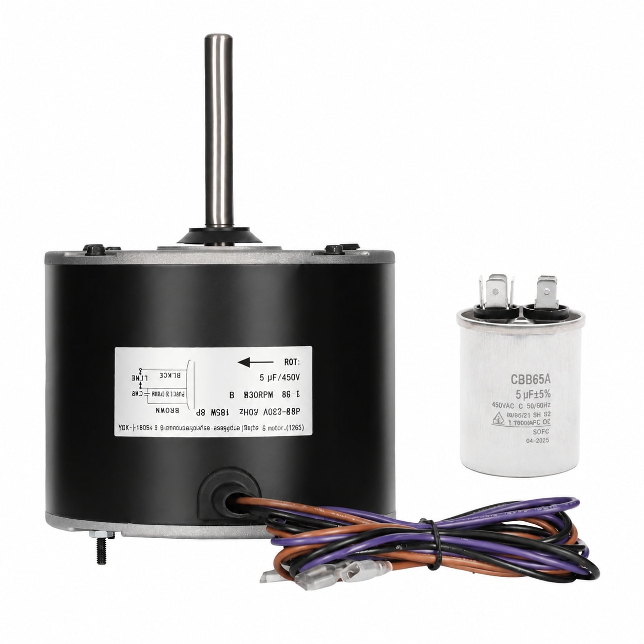 AKSCYZM  1 Quarter Hp Condenser Fan Motor Compatible with Goodman Models 0131M00061SP 830 RPM 208 230 Volt 1 Speed 5 5 8 Inch Diameter