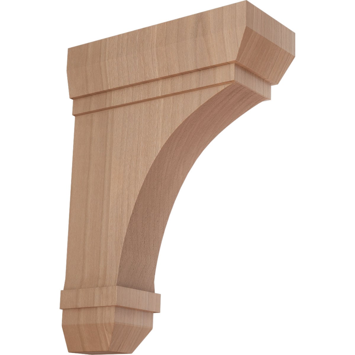 Ekena Millwork BKT02X05X07STCH Stockport 2-1/4-in x 5-in x 7-in Cherry Brown Wood Standard bracket