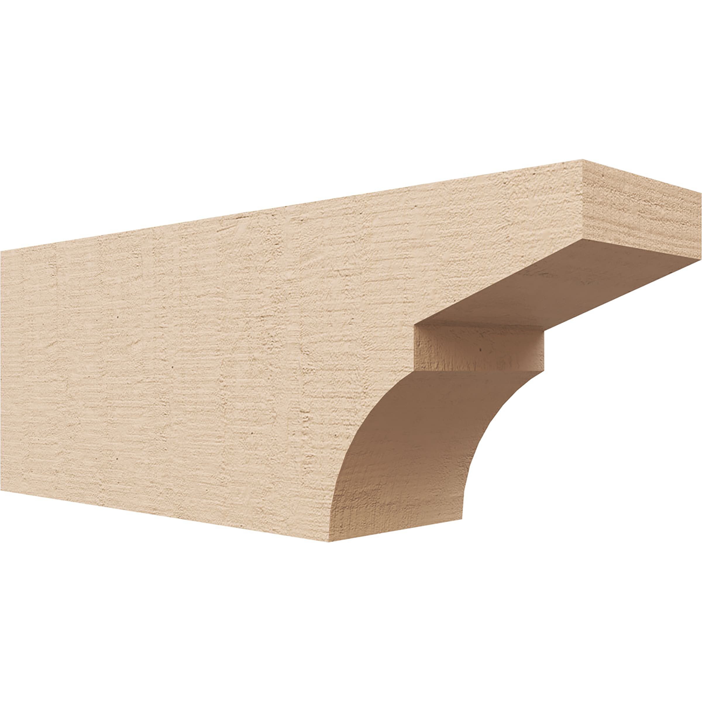 Ekena Millwork RFTU04X06X16MONRCPR Monterey Woodgrain 4-in X 6-in X 16-in Brown Urethane Standard bracket