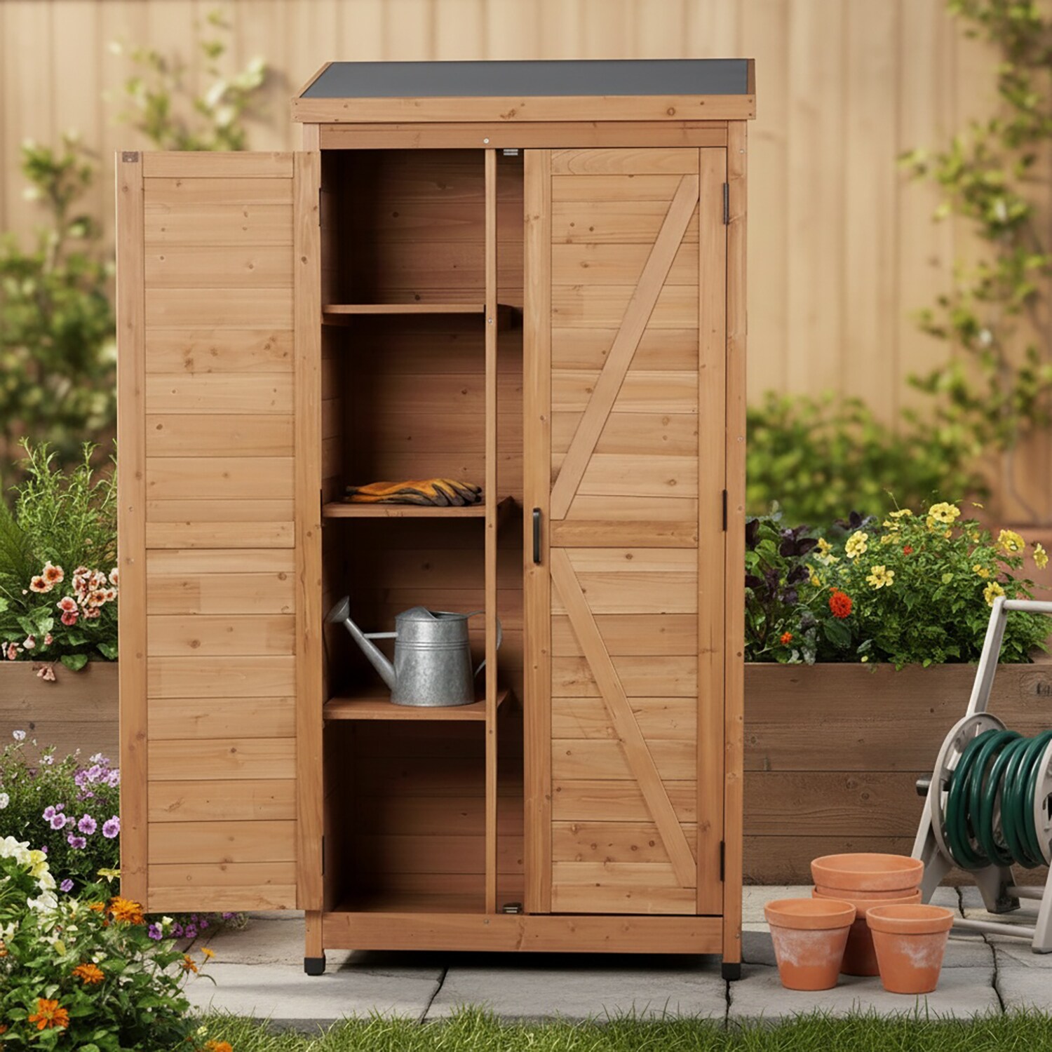GZMR GR-N7677W Wood-Storage-Buildings - View #4
