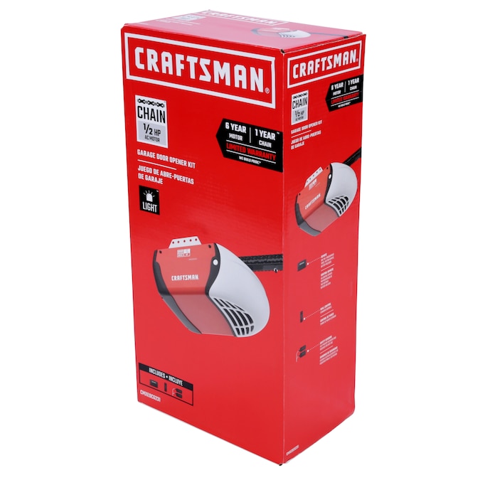 Craftsman 0 5 Hp Chain Drive Garage, How To Adjust Chain On Craftsman 1 2 Hp Garage Door Opener