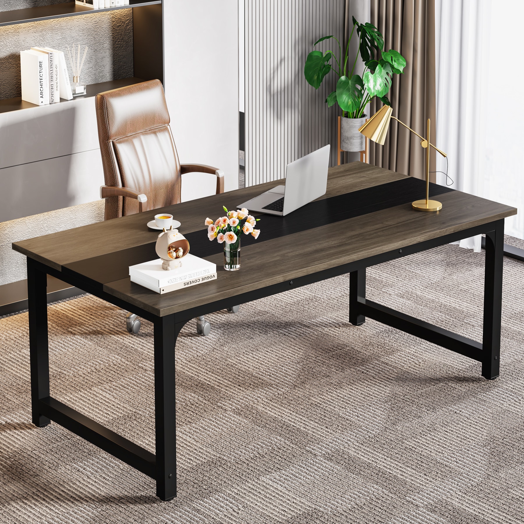 Tribesigns LWFD-U0208 Office computer desk Multiple colors/finishes 1 -Person Conference table ( 63-in W x 29.52-in H )