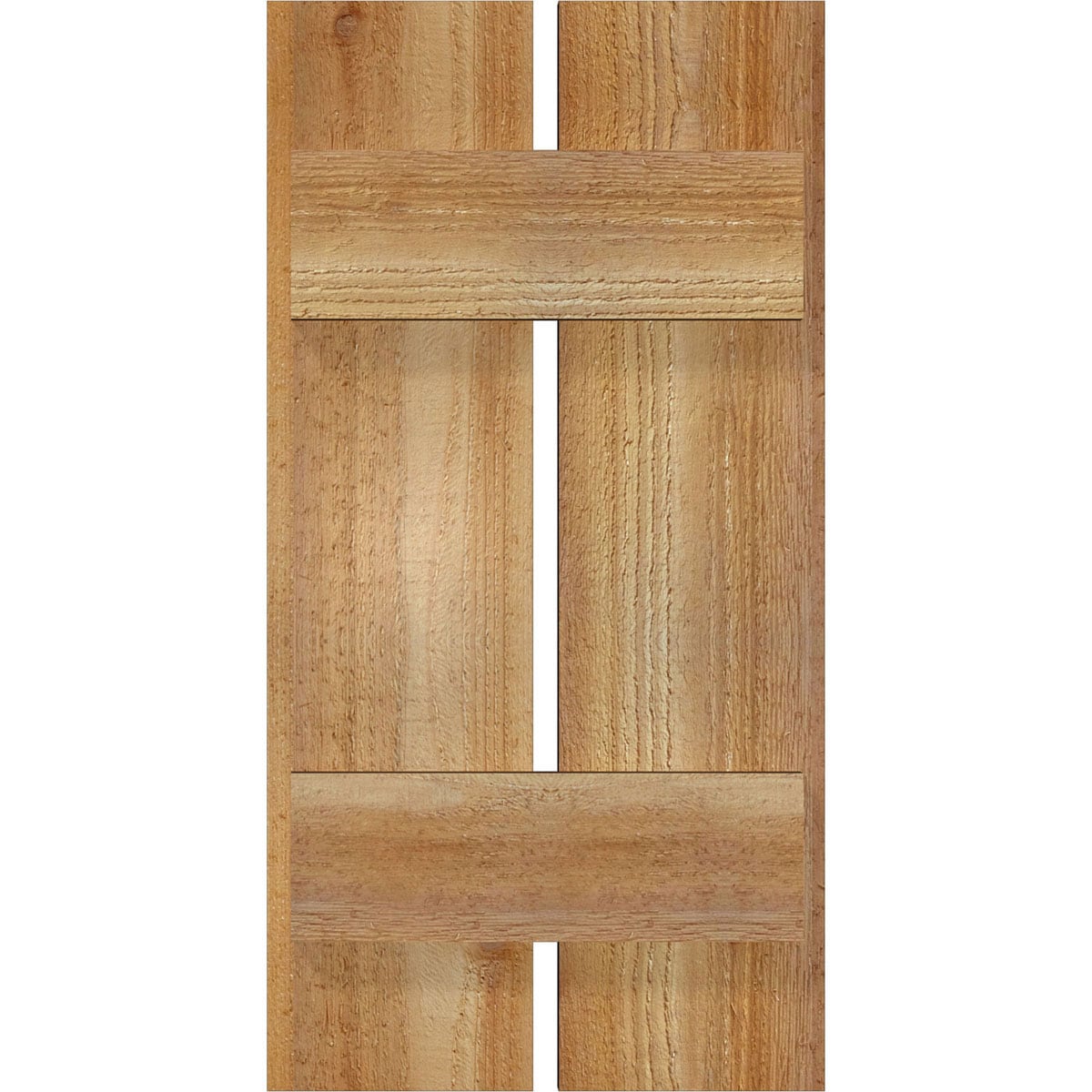 Ekena Millwork RBS06S11X022RWR 11.25-in W x 22-in H Unfinished Paintable/Stainable Board and batten Spaced Wood Exterior Shutters ( 2 -Pack )