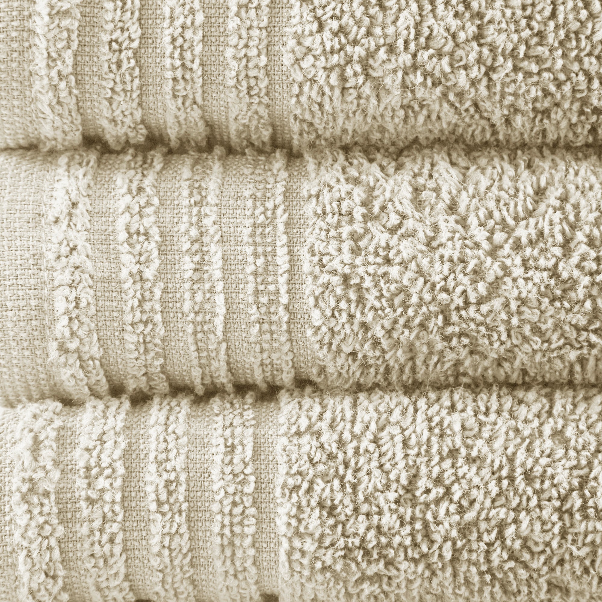 12-Piece Beige Cotton Quick-Dry Bath Towel Set