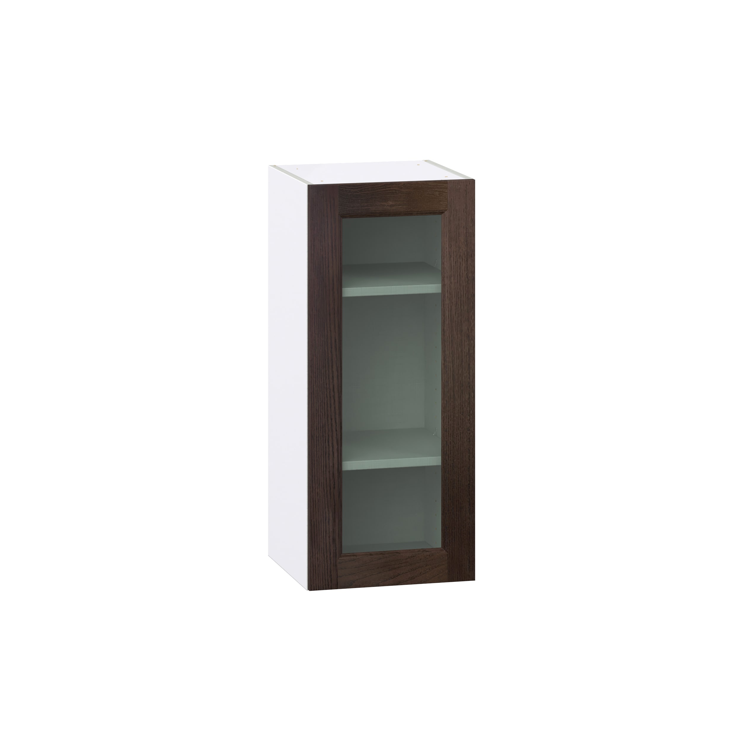 Hugo&Borg DSWG1535(L/R)-MO Montclaire 15-in W x 35-in H x 14-in D Wood Wall Fully assembled Cabinet (Glass Panel Shaker)