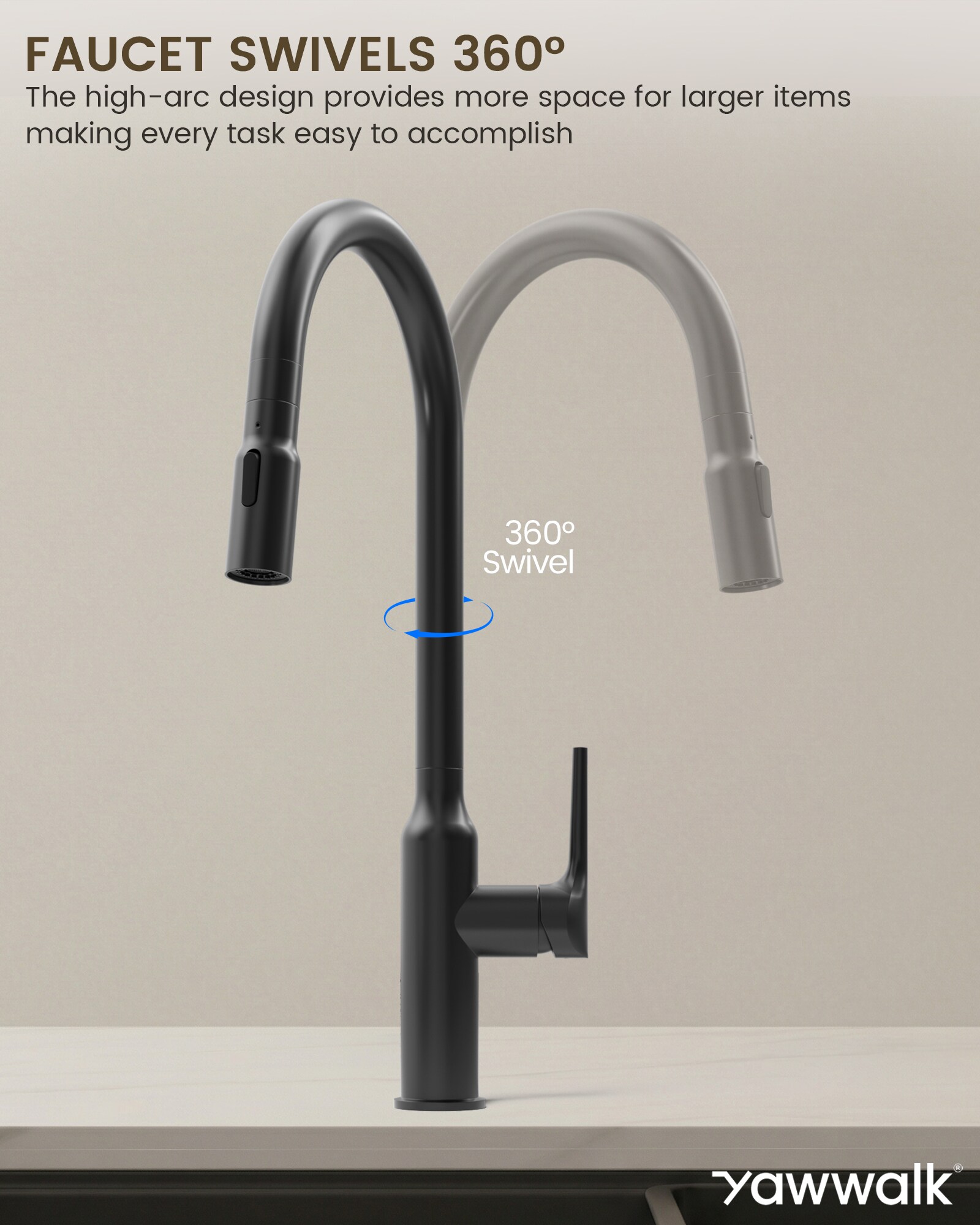 YAWWALK Y12W97K-MB Kitchen-Faucets - View #8