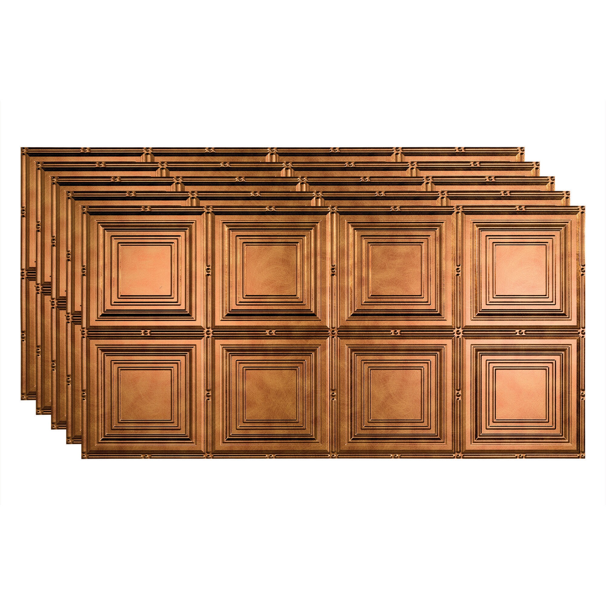 Fasade PG7831 4-ft x 2-ft Portrait Antique Bronze PVC Surface-mount Ceiling Tile ( 5 -Pack, 40-Sq. Feet / Case )