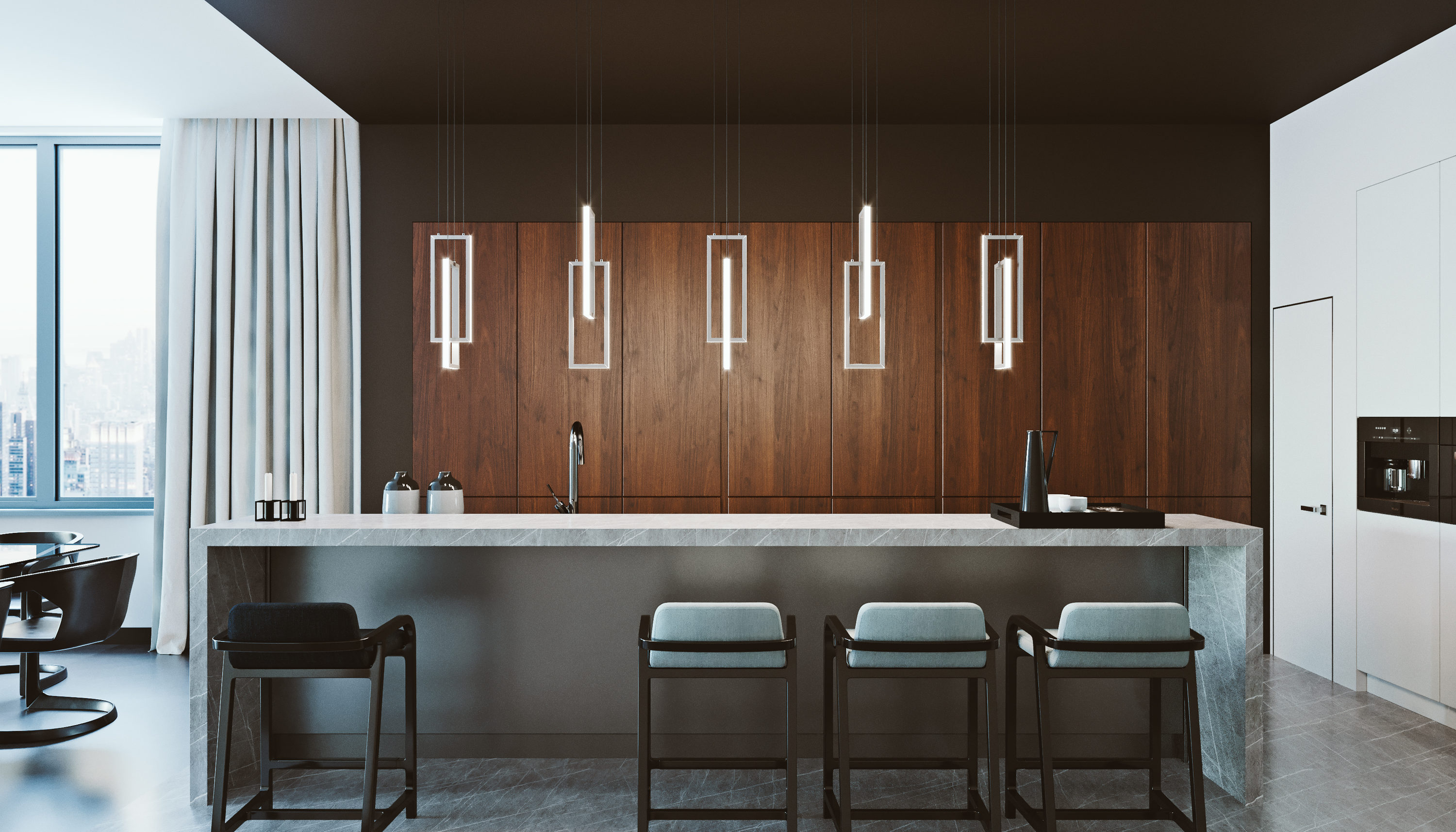 AFX COLP06L30D1BK Pendant-Lights - View #4