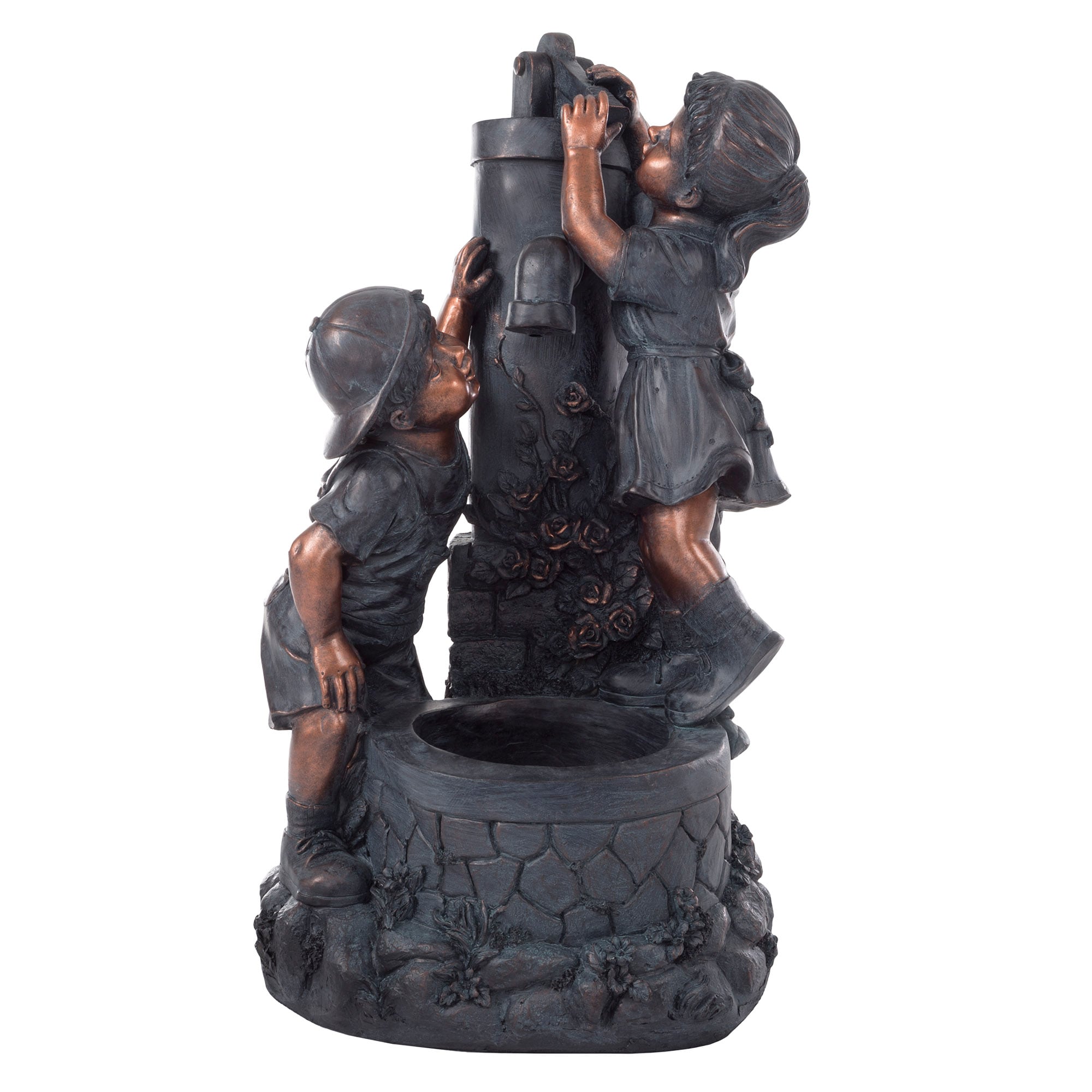 Nature Spring 196232UQW 28-in H Resin Outdoor Fountain Statue Pump Included