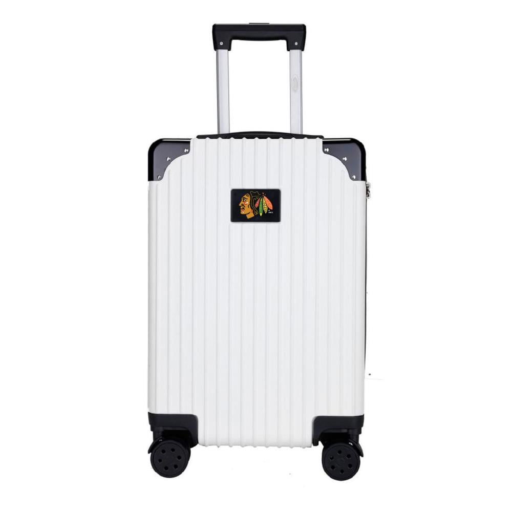 Mojo Licensing NHBLL210_WHITE NHL Chicago Blackhawks 23.75 x 15.5 x 9.75 White Polycarbonate Hardshell Carry-on Bag (1-Bag)