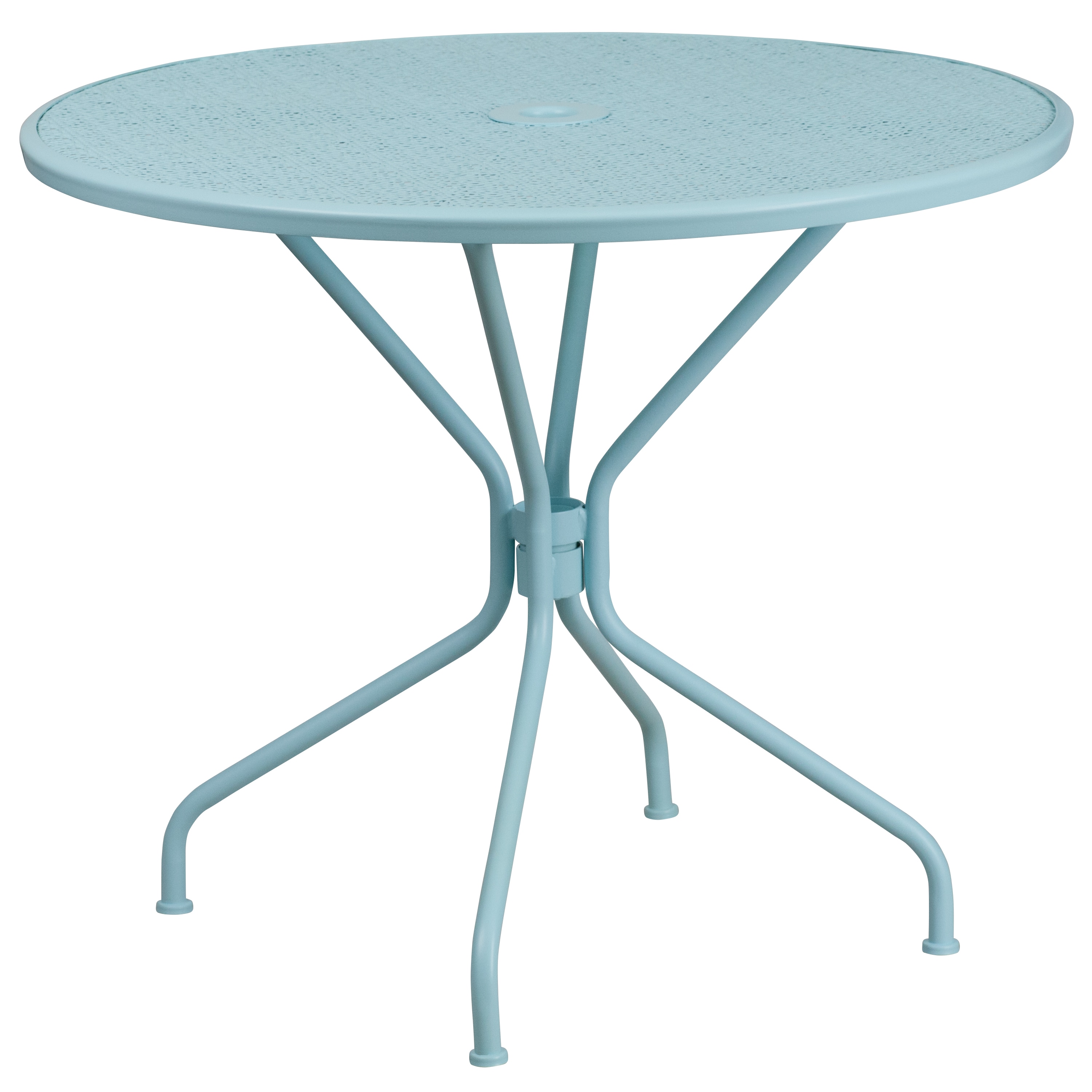 Flash Furniture 889142057659 Oia Round Outdoor Dining 35.25-in W x 35.25-in L with Umbrella Hole