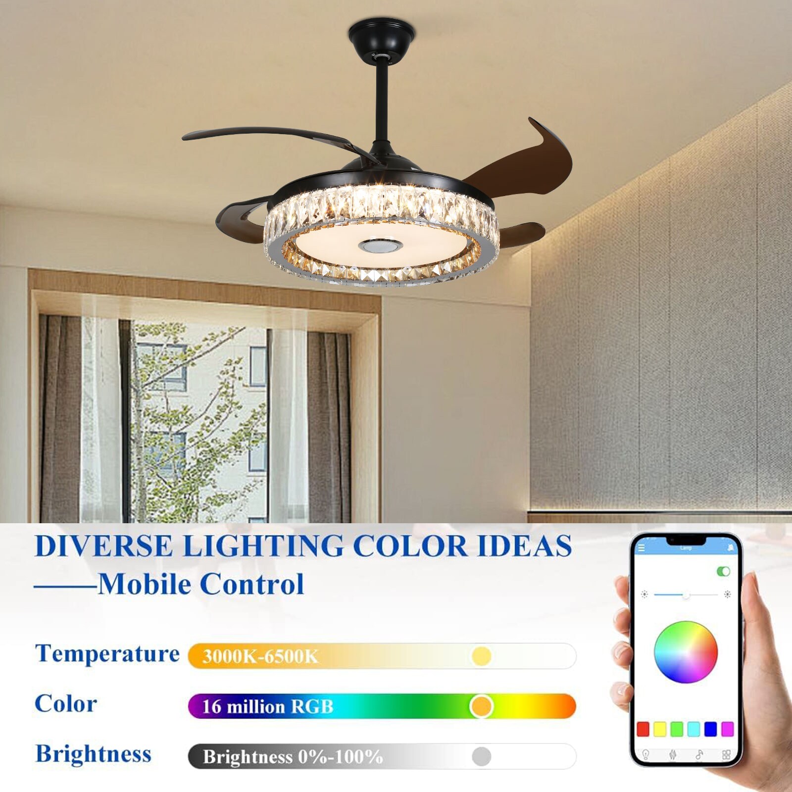 Oukaning HCX181-US Ceiling-Fans - View #3