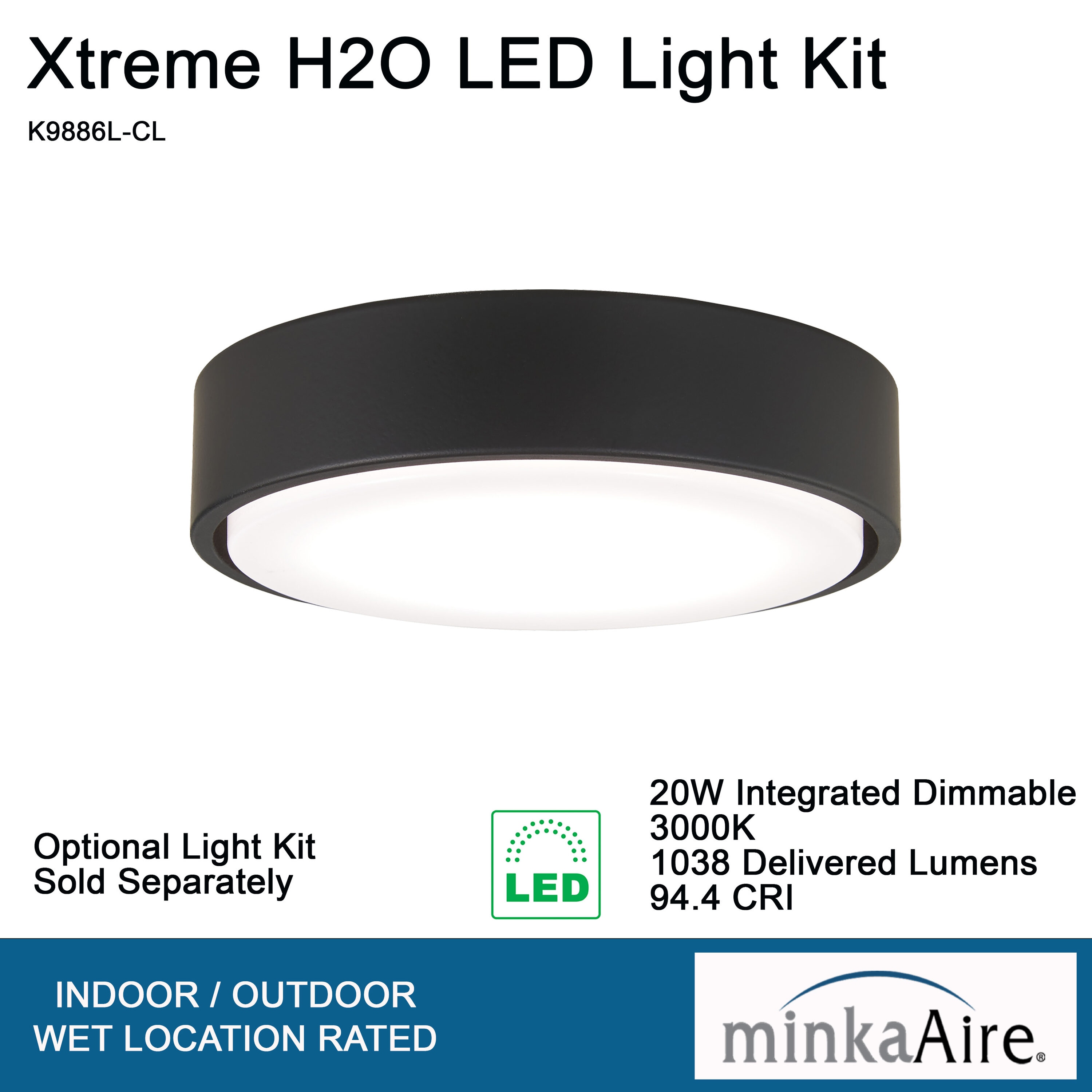 Minka Aire K9886L-CL Ceiling-Fan-Blade-Arms - View #2