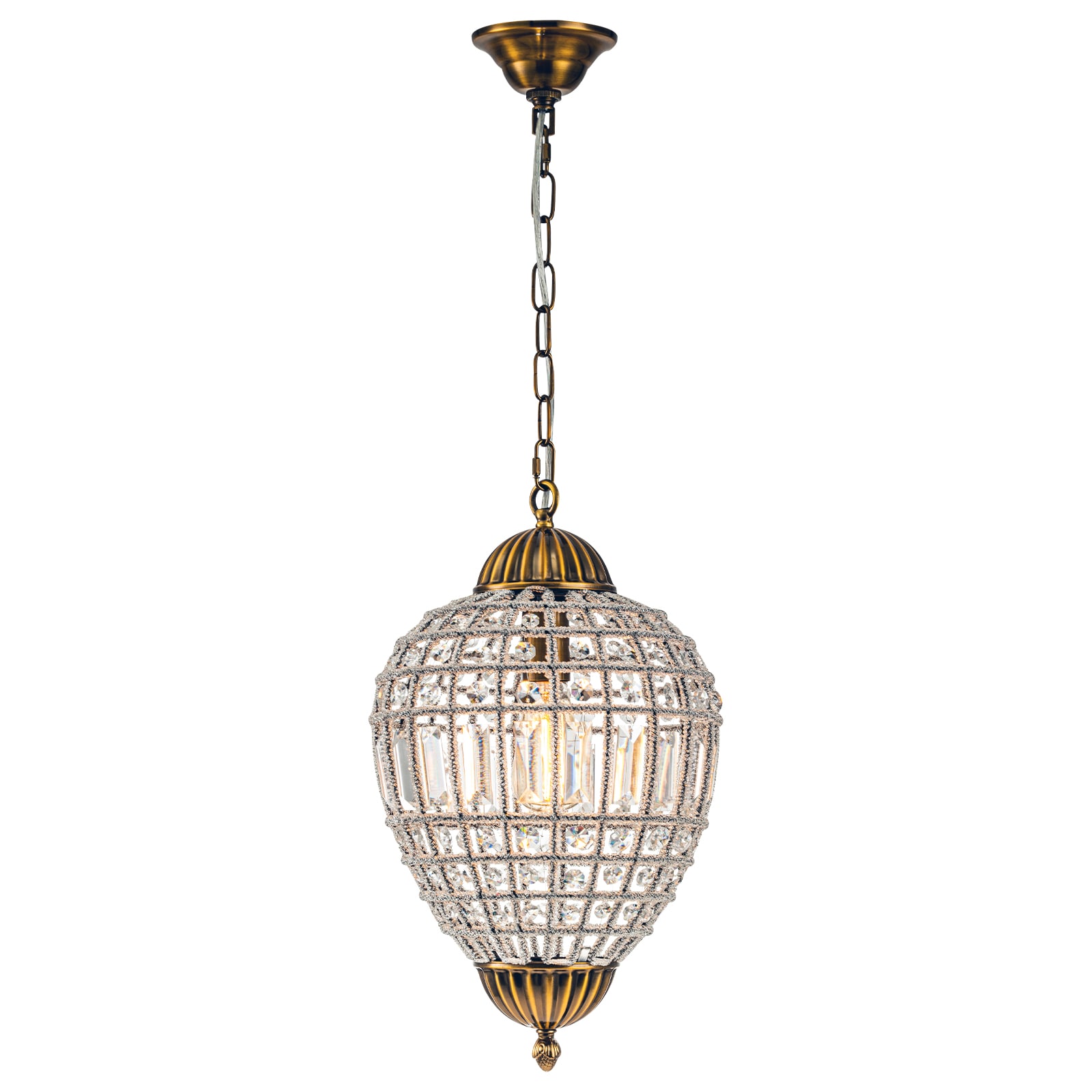 EDISLIVE Y81010000047498 Allenglade 1 -Light Brass French country/cottage Crystal For Use in Bedrooms, Dining Rooms, Foyers, Kitchens, Living Rooms Chandelier