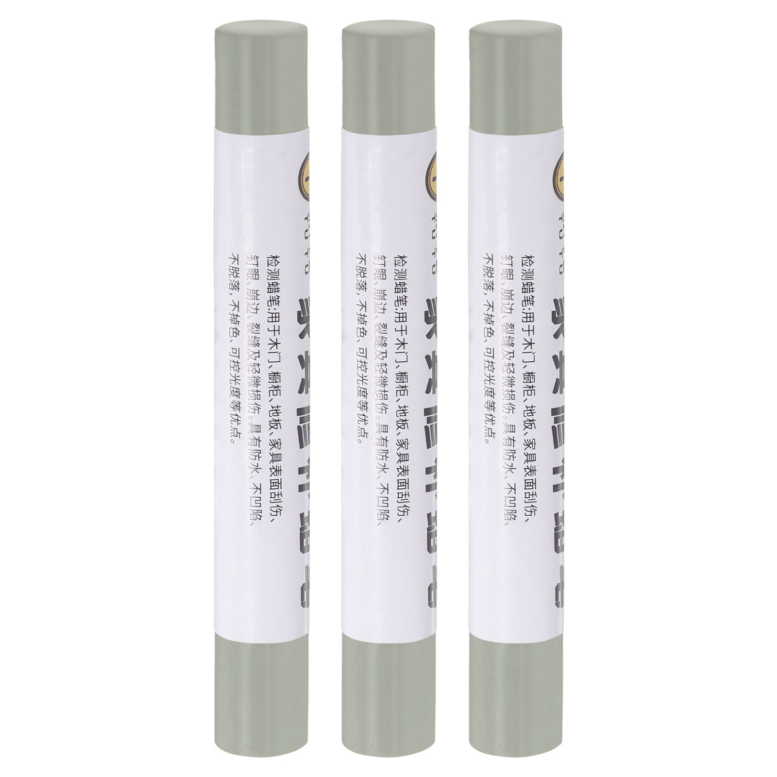 Unique Bargains Furniture Repair Crayons 3pcs - Wood Wax Filler Stick Furniture Markers Touch Up - for Scratches Holes Tables Desks Wooden Floors Cover Ups Beige Gray