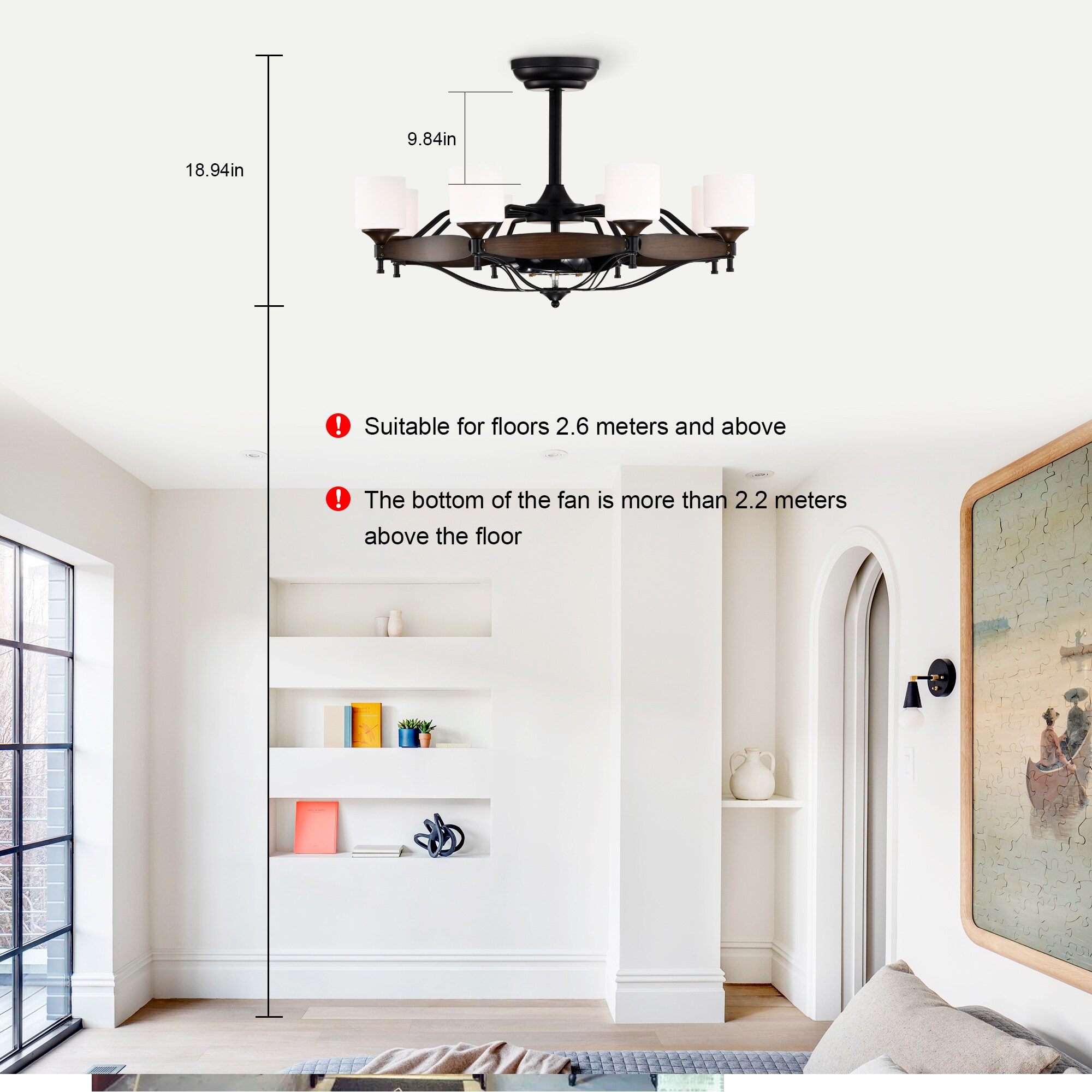 WELLFOR AMVS-C01 Ceiling-Fans - View #6