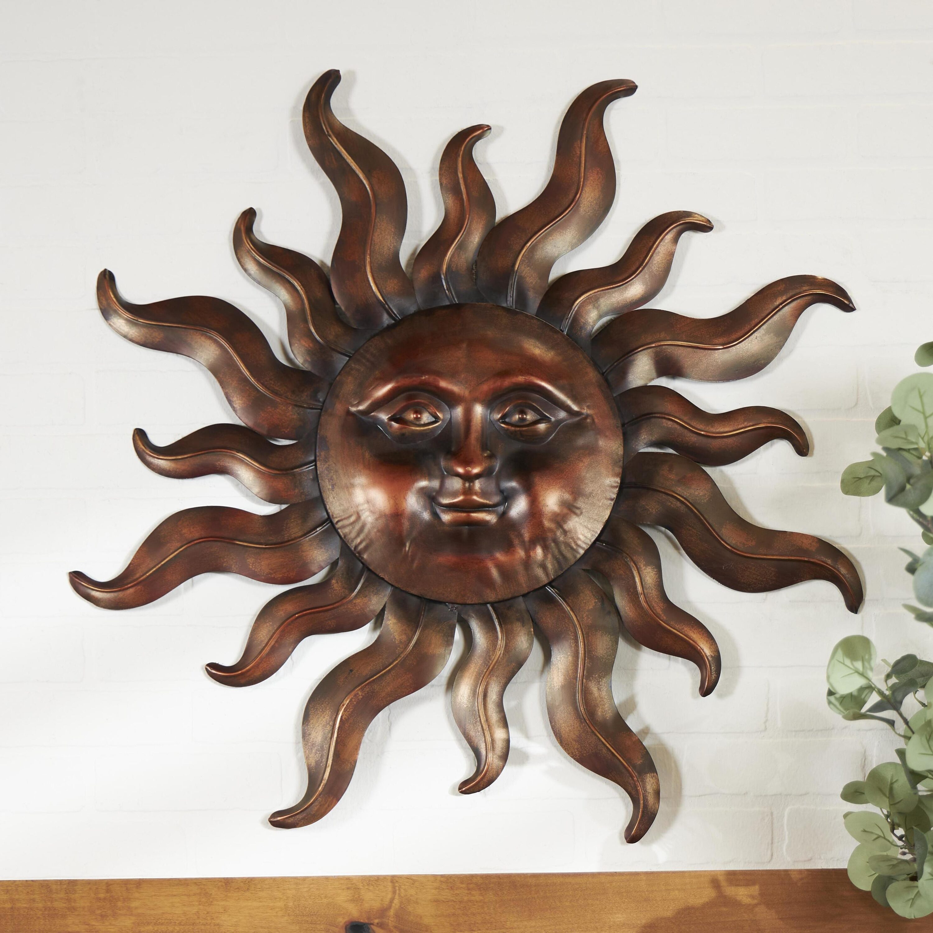 Grayson Lane 820252 32-Inches W x 34.5-Inches H Metal Sun Nature Wall sculpture