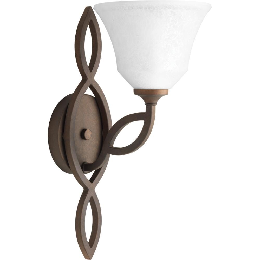 Progress Lighting P7167-102 Monogram 6.875-in W 1-Light Roasted Java Transitional Wall Sconce