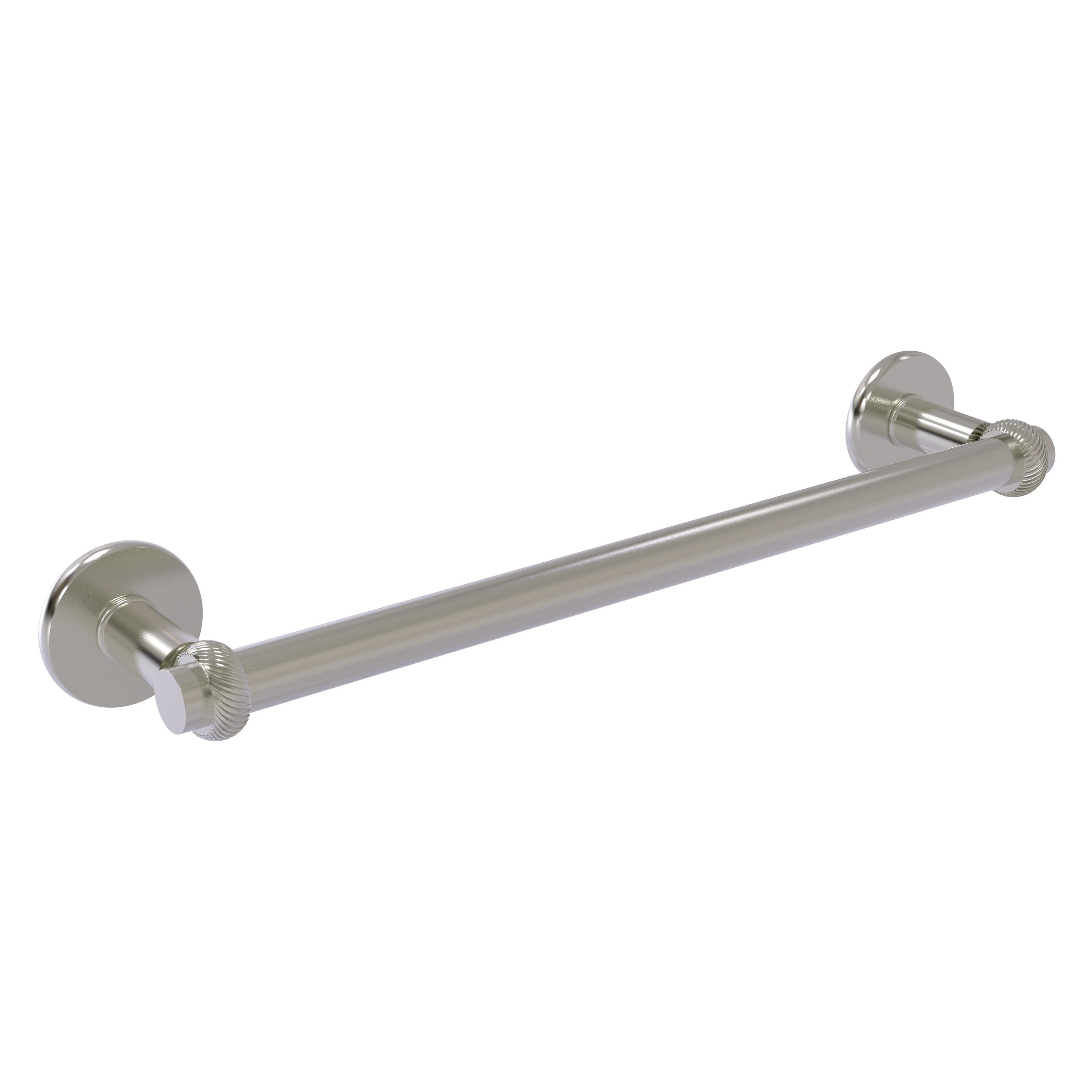 Allied Brass 2051T/18-SN Continental 18-in Satin Nickel Wall mount Single Towel Bar