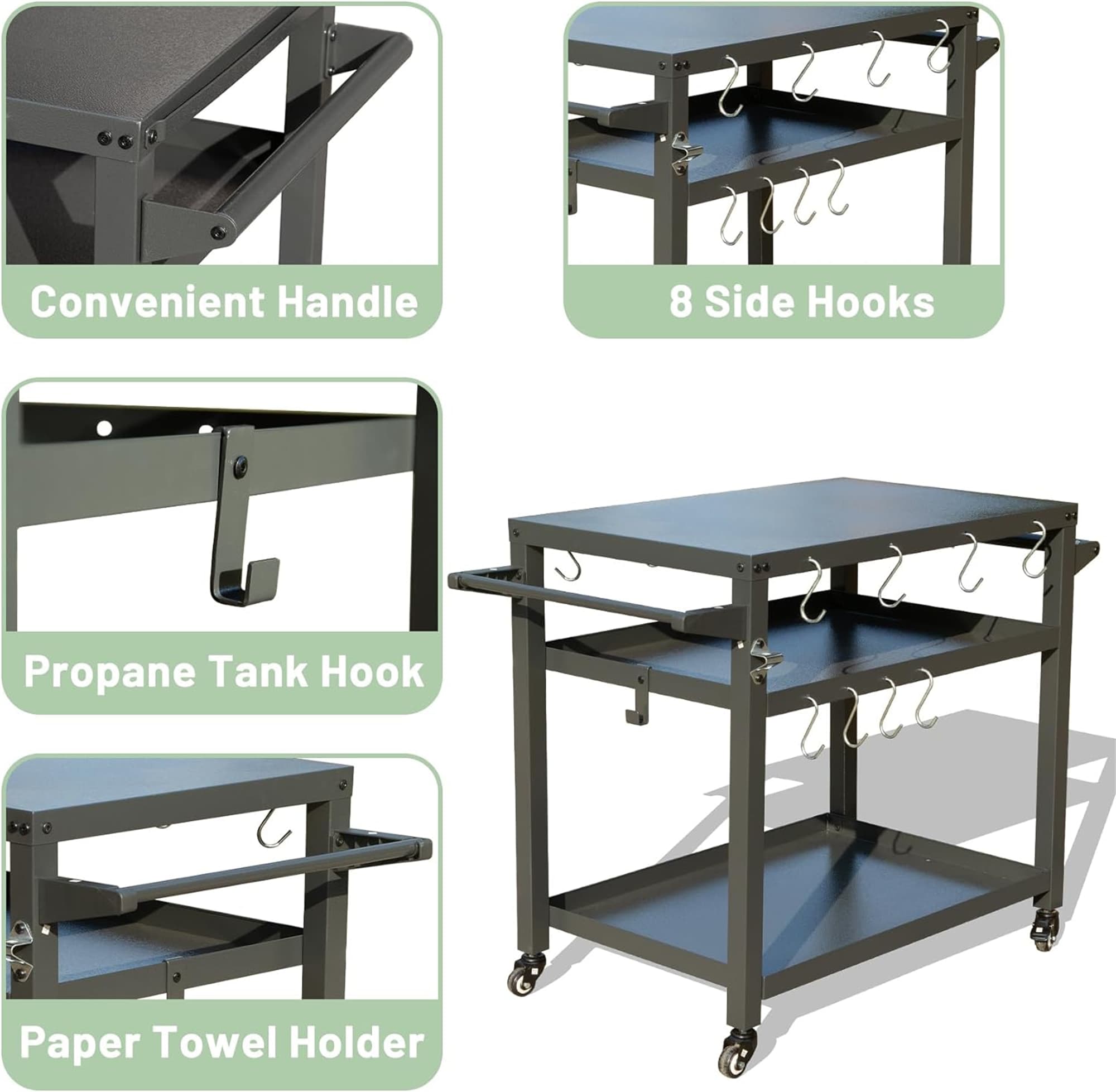Mondawe MD-CPL-91827 Grill-Carts-Grill-Stands - View #4