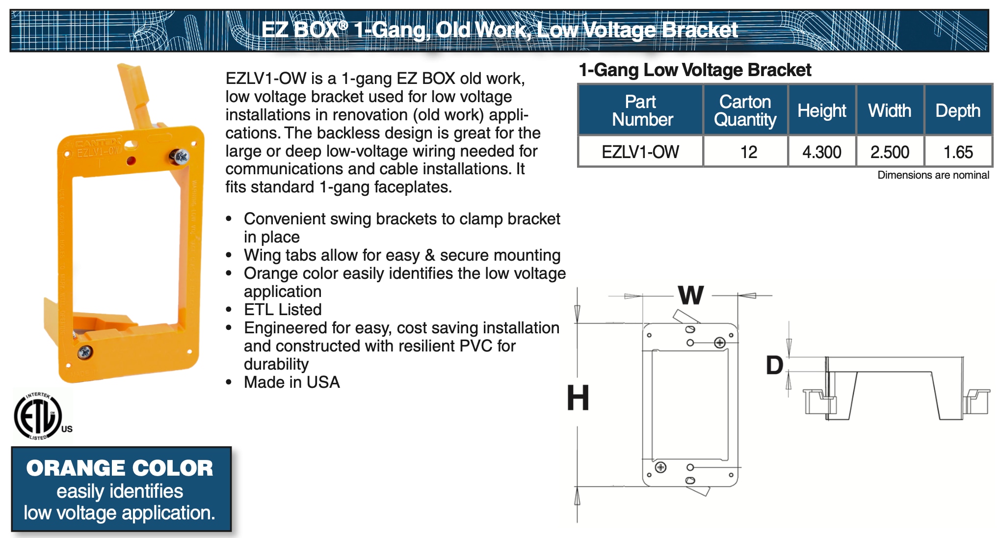 CANTEX LEZLV1-OW Electrical-Box - View #4