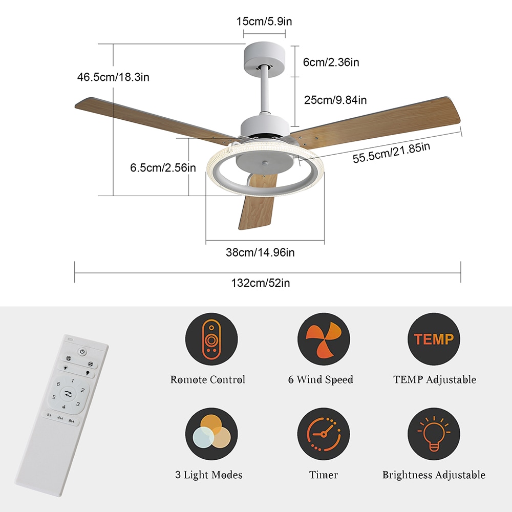 Oukaning JZUCOD2ANSHCX Ceiling-Fans - View #4