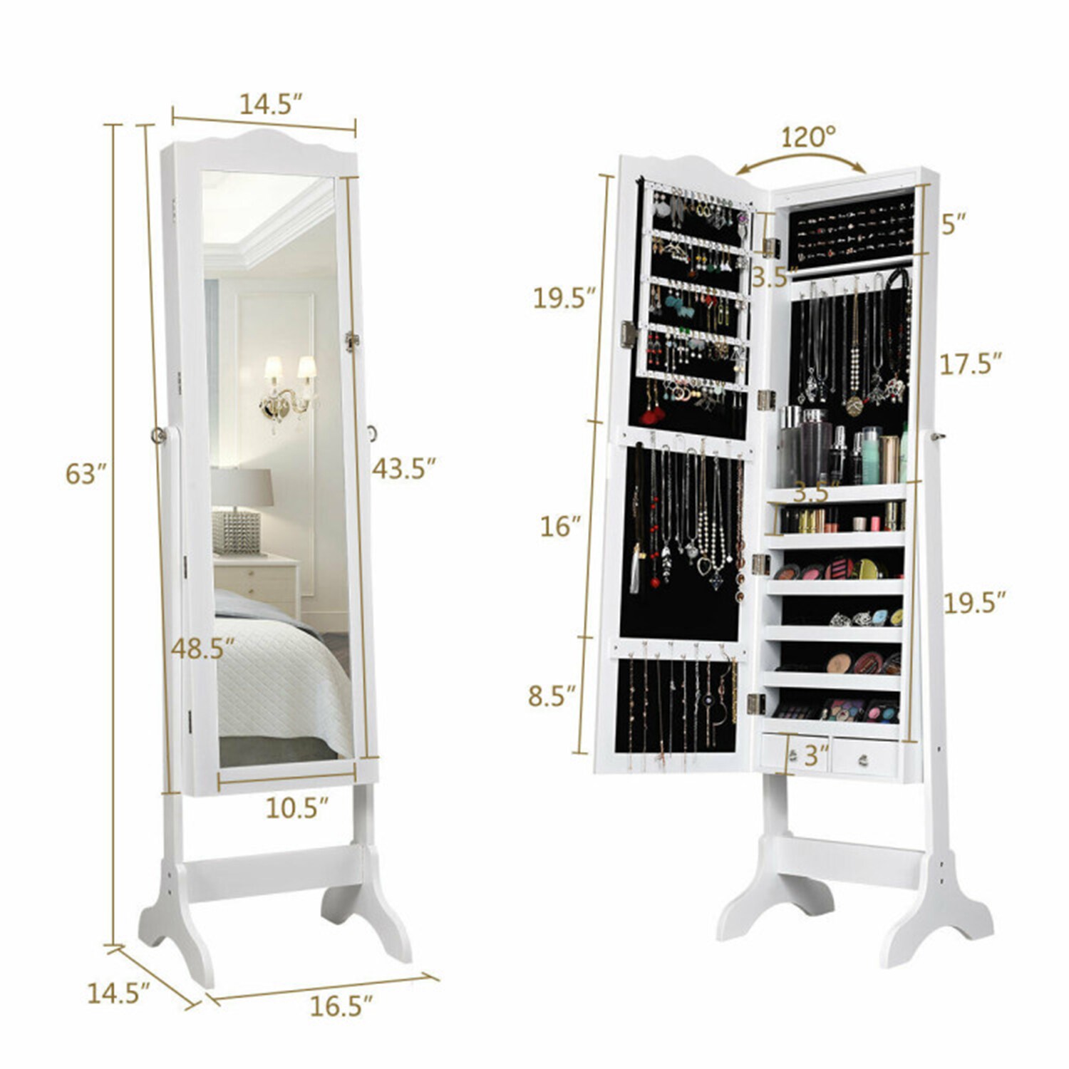 Mondawe MO-HW65935BN Jewelry-Armoires - View #11