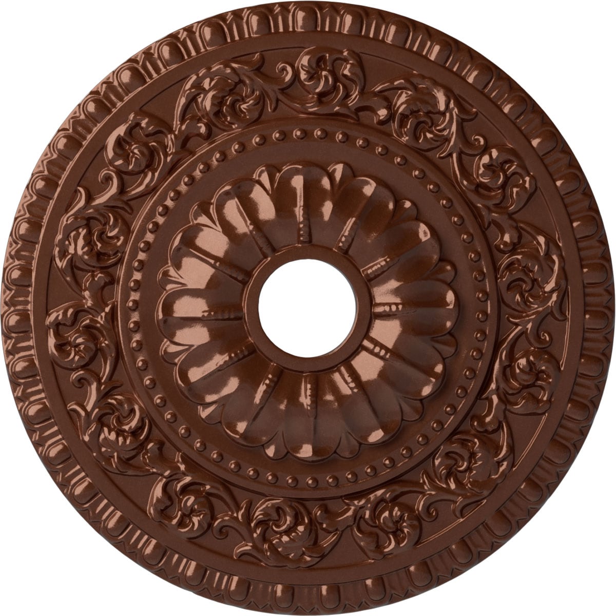 Ekena Millwork CM23VACPS Vaduz 23.5-in W x 23.5-in L Painted Copper Penny Polyurethane Whole Ceiling Medallion