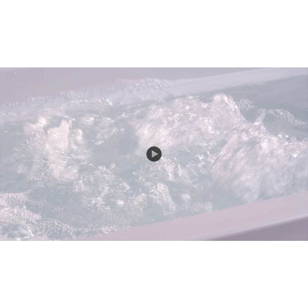 White Acrylic Alcove Whirlpool Tub with Jets