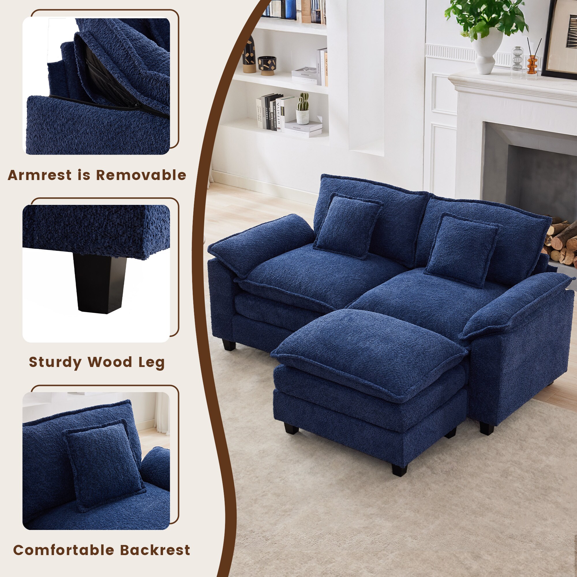 VOUA SAF-ASDJY-BE Sofas-Loveseats - View #3