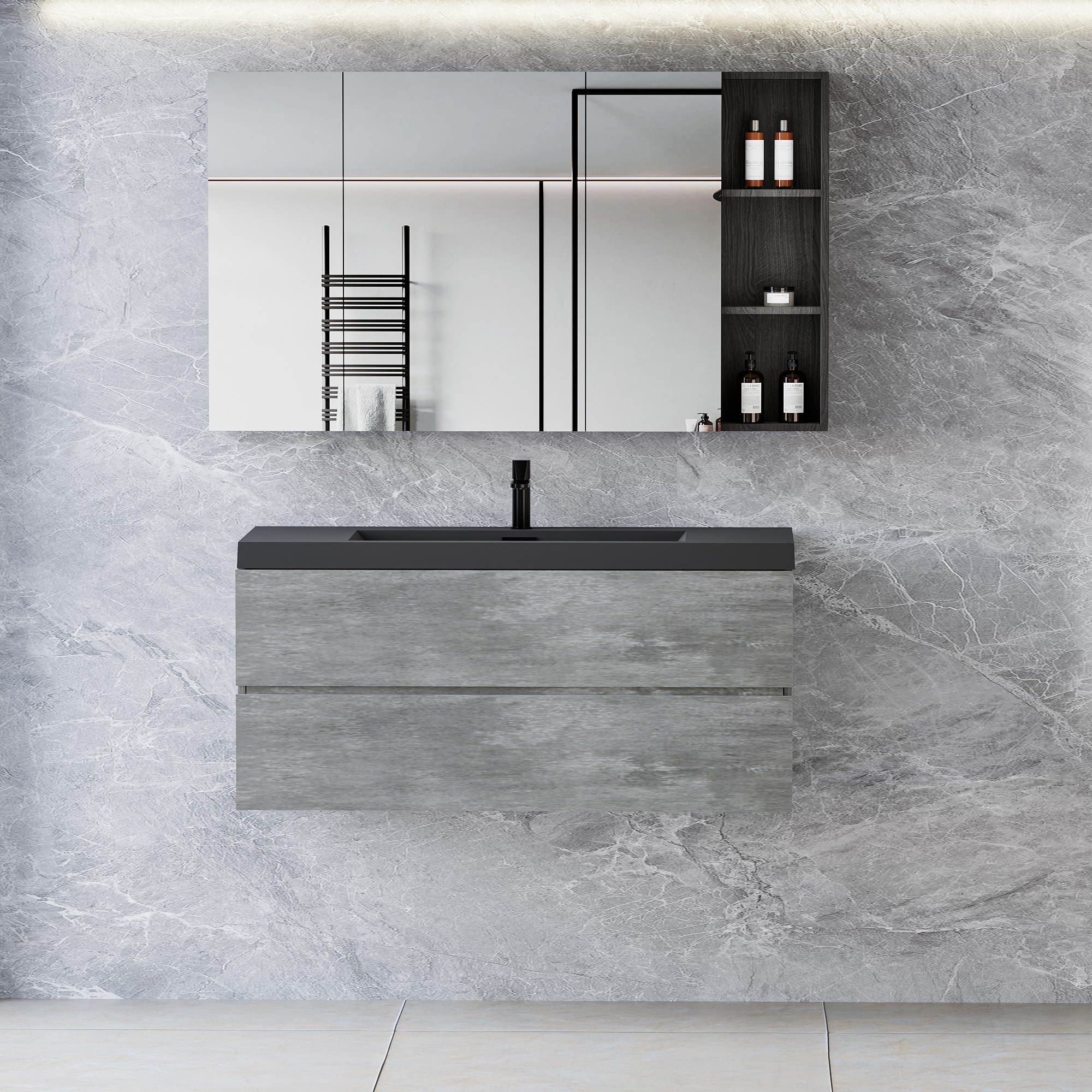 CASAINC MS-10060-CAB-WH Bath-Vanity-Combo - View #10