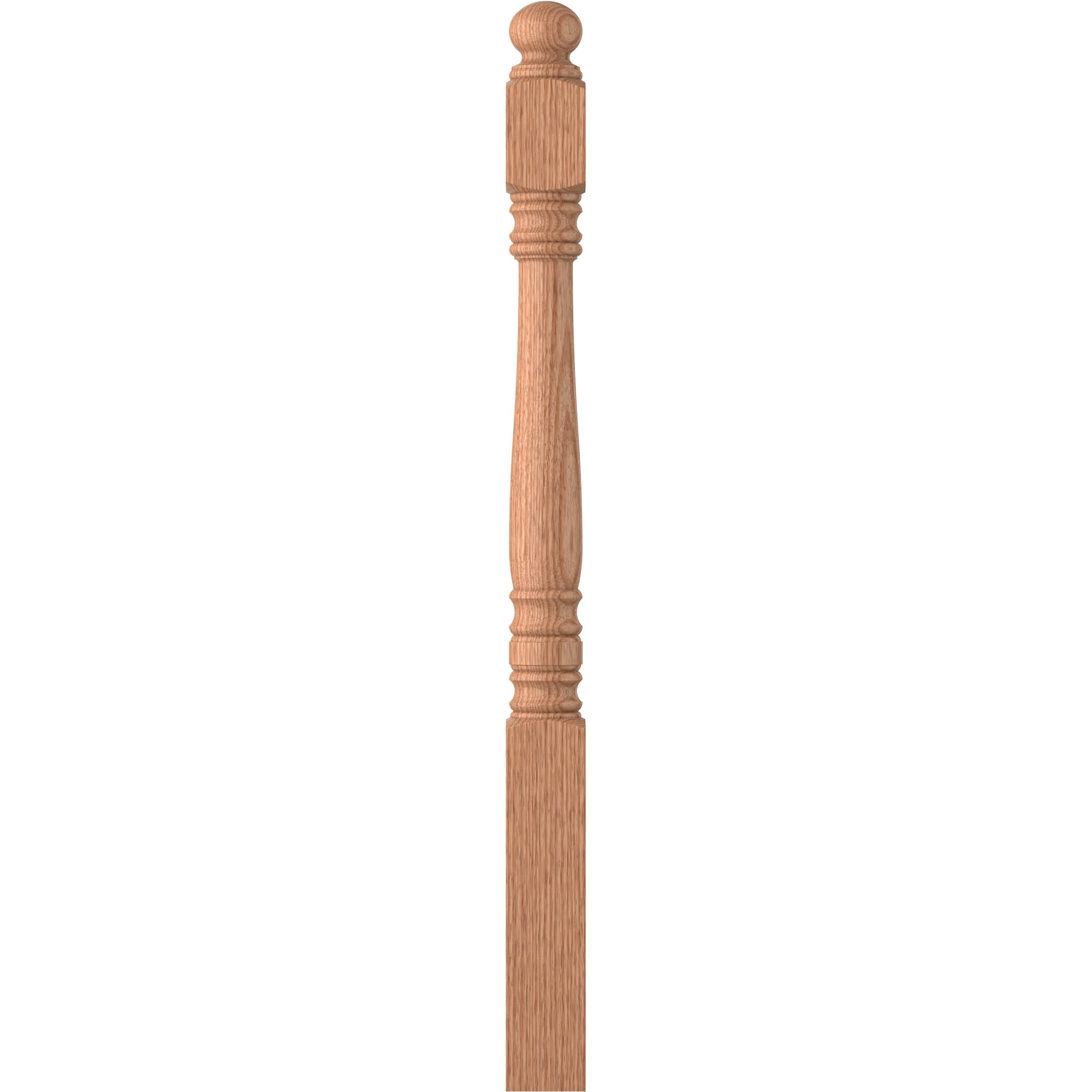 L.J. Smith Stair Systems LJ-4500-O Harmony 3.5-in x 47.75-in Unfinished Red oak Universal Stair Newel Post