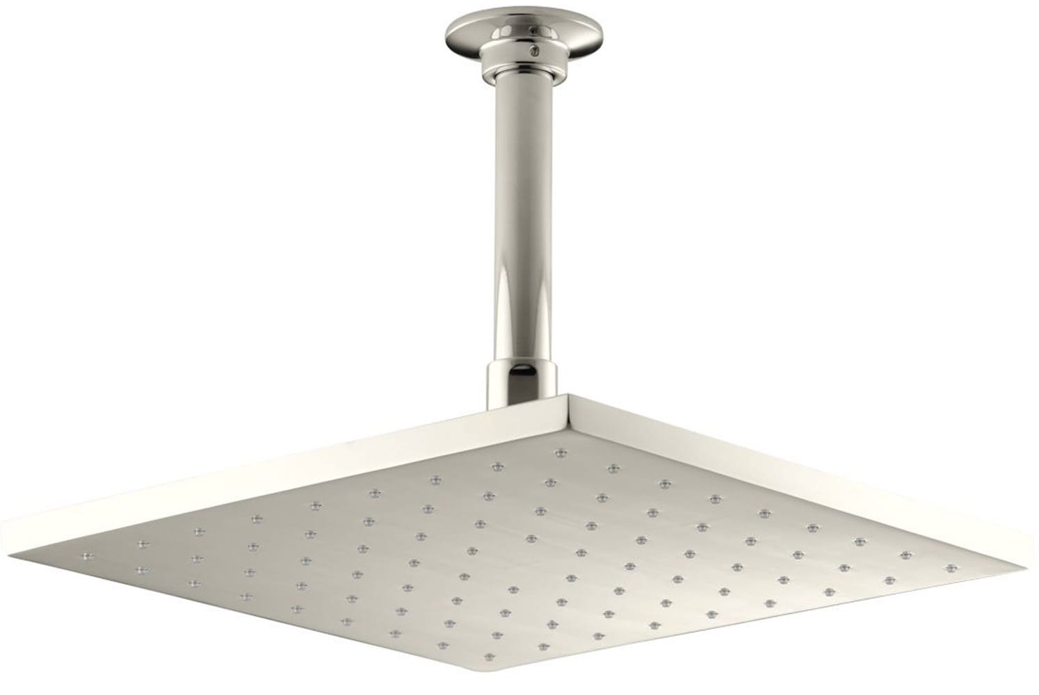 KOHLER 13696-SN Contemporary 1.0 -Spray Vibrant polished nickel 10.0000-in Round Fixed Rain Shower Head 2.5 GPM
