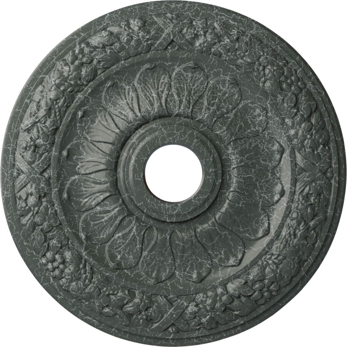 Ekena Millwork CM24SWAGC Swindon 24-in W x 24-in L Athenian Green Crackle Polyurethane Ceiling Medallion