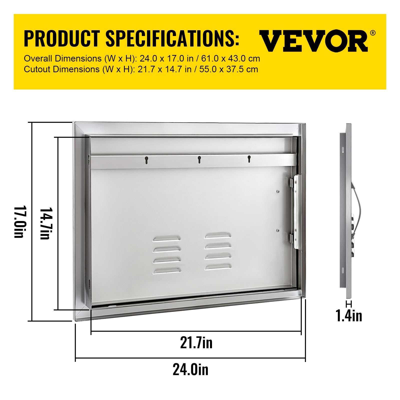 VEVOR 17X24YCSPCGMDTFK1V0 Builtin-Grill-Cabinet-Parts - View #9