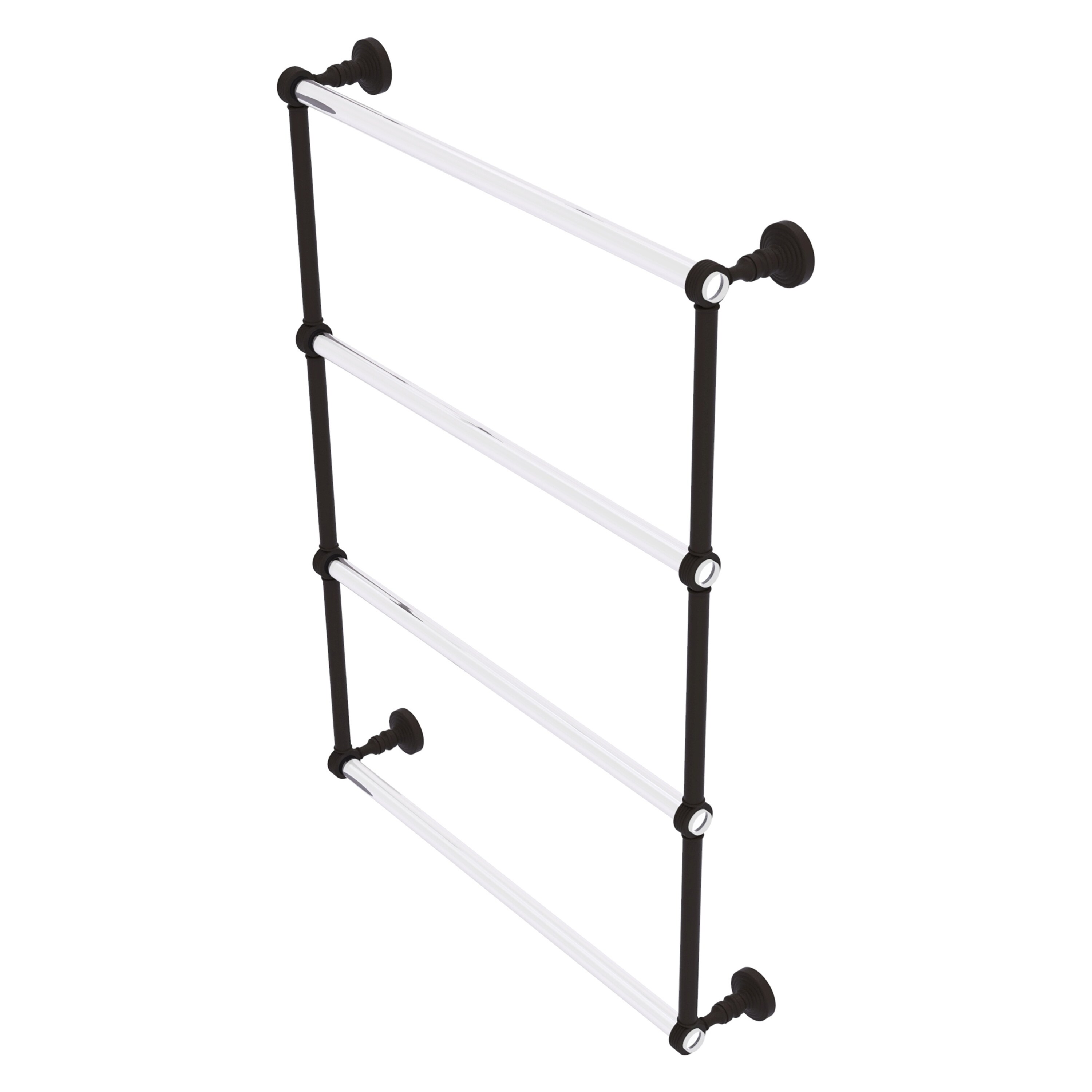 Allied Brass PG-28G-24-ORB Pacific Grove 24-in double Oil Rubbed Bronze Wall mount 4-tier Towel Bar