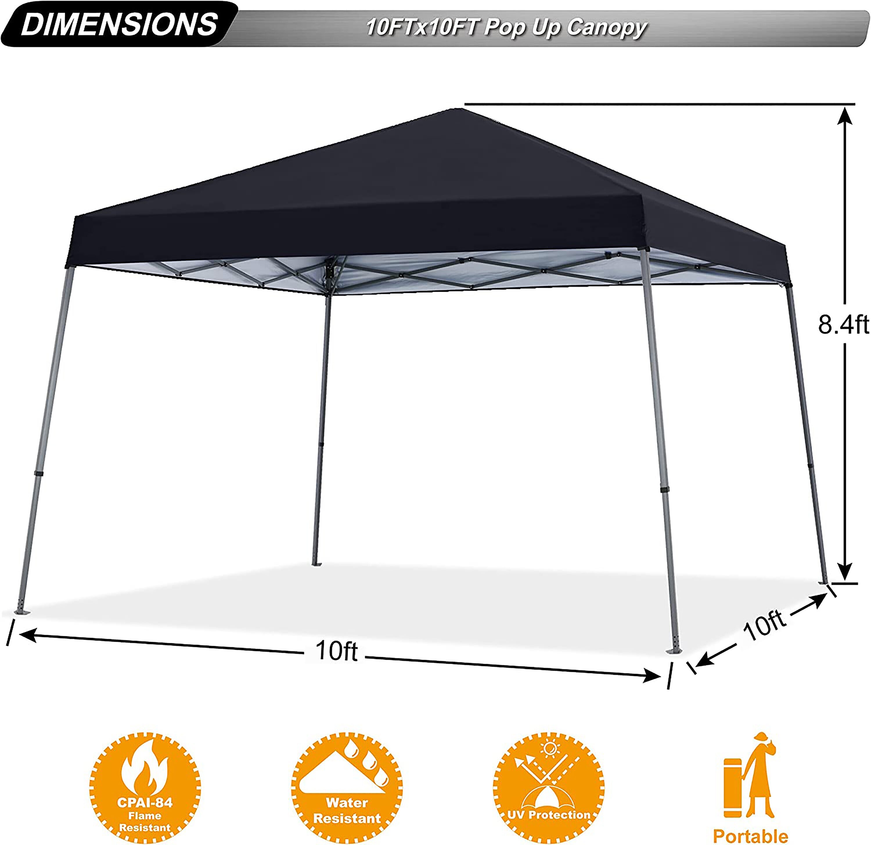 ABCCANOPY AHXJ-10FTBLACK Canopies-Sl - View #2